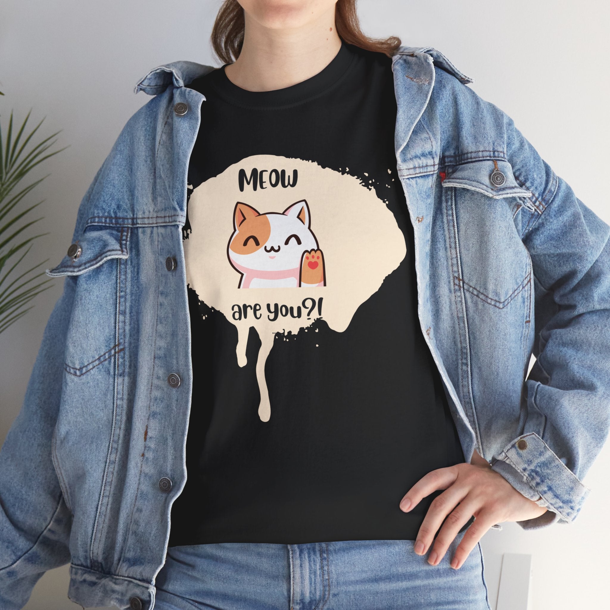 Unisex “Meow Are You?” T-Shirt – Playful Greeting, Cat Lover Gift