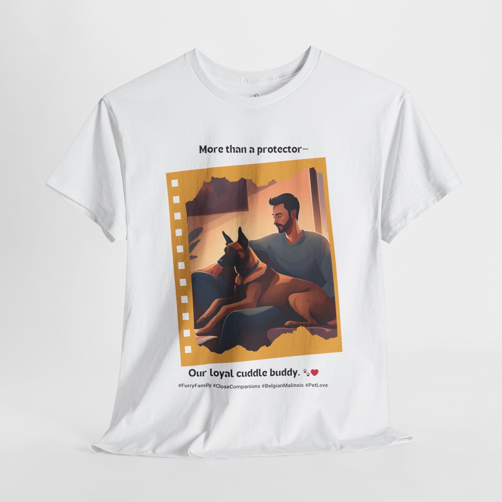 Men’s “Loyal Cuddle Buddy” Belgian Malinois T‑Shirt – Cuddle Pup Dad Gift