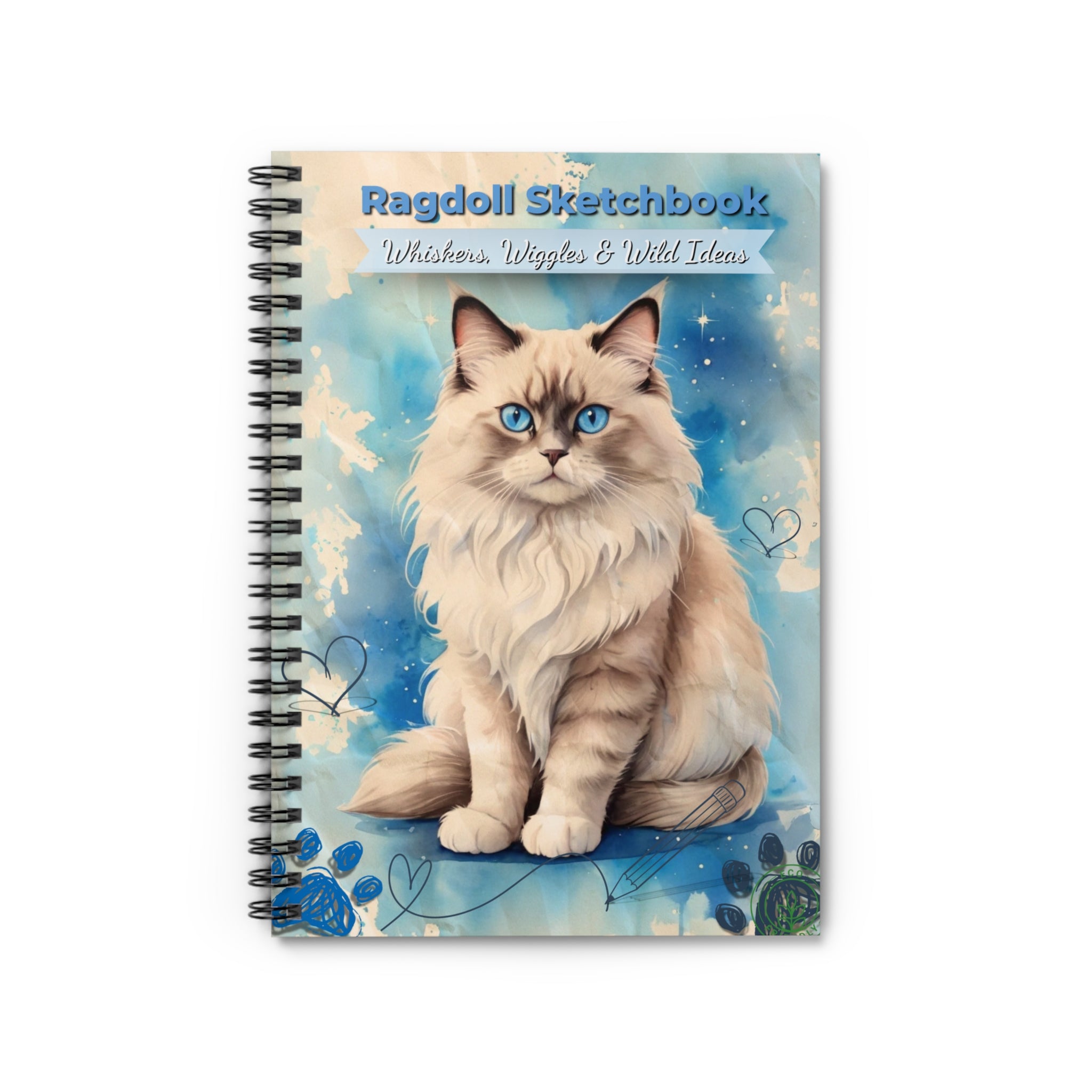 Ragdoll Cat Spiral Notebook, Cute Cat Journal, Pet Lover Stationery, Unique Gift for Cat Owners, Whiskers, Wags & Wild Ideas