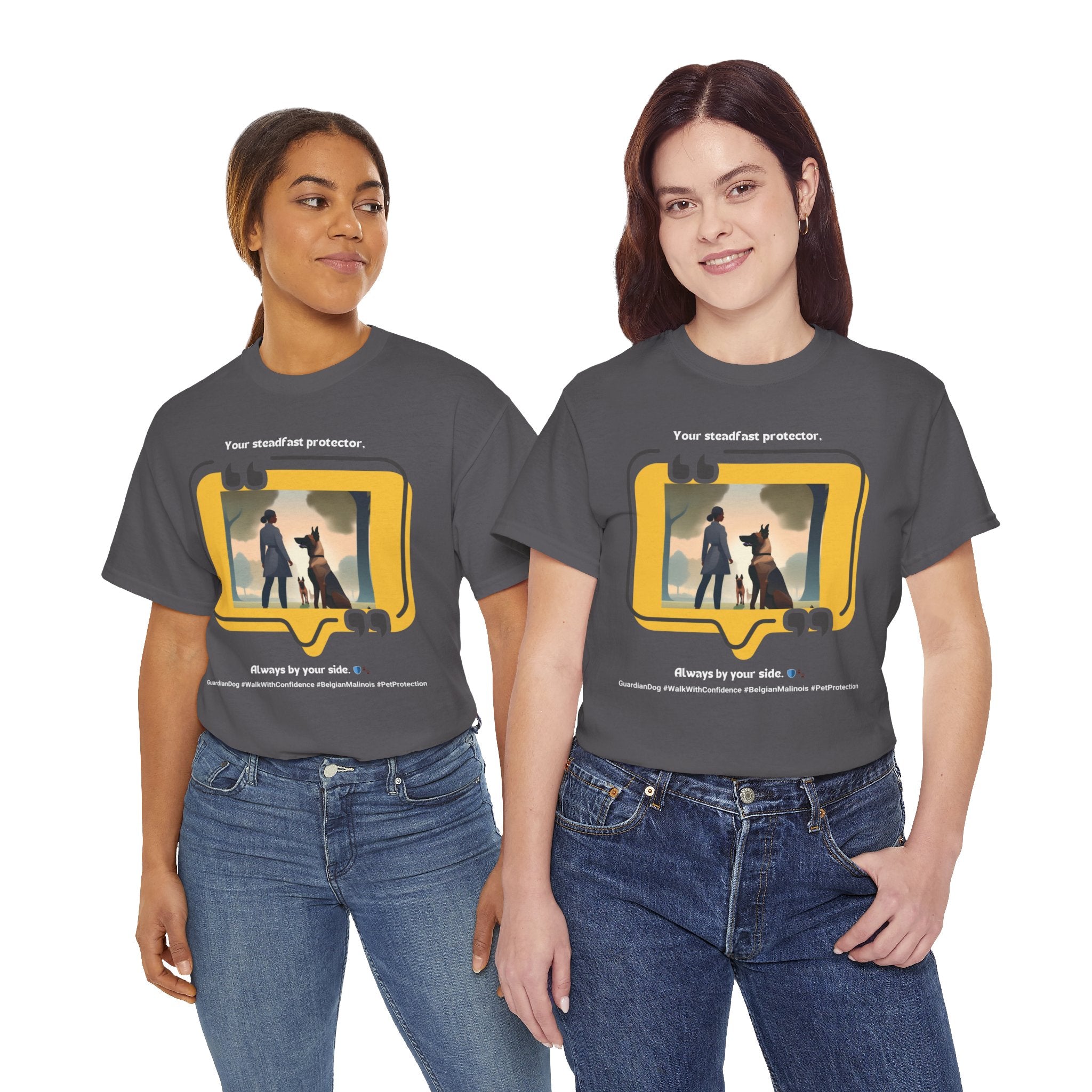 Women’s “Your Steadfast Protector” Belgian Malinois T‑Shirt – Guardian Pup Mom Gift
