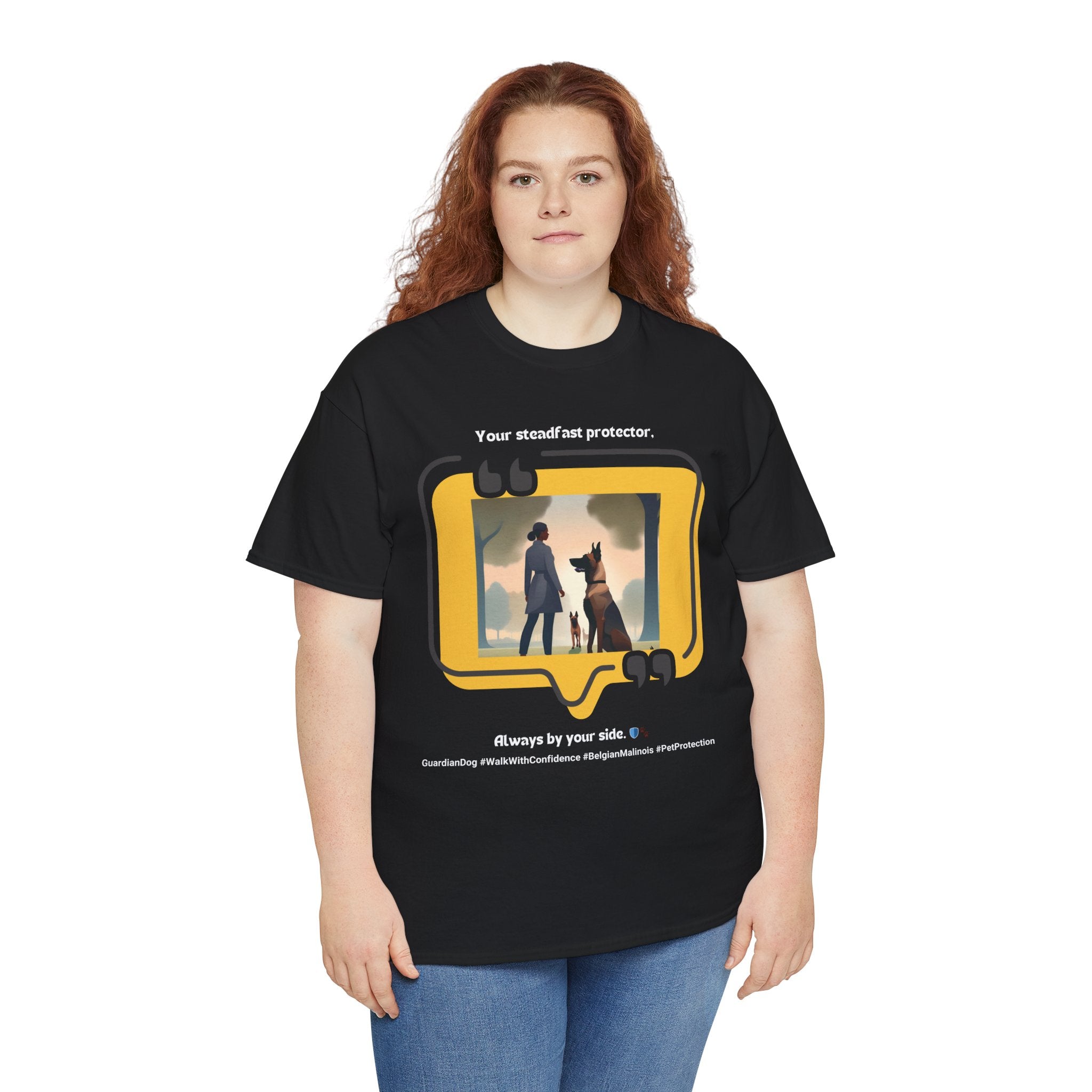 Women’s “Your Steadfast Protector” Belgian Malinois T‑Shirt – Guardian Pup Mom Gift