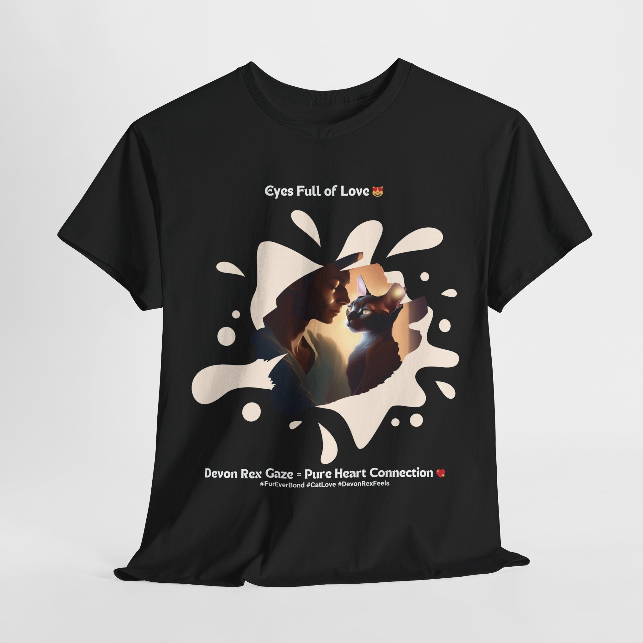 Men’s “Eyes Full of Love” Devon Rex T‑Shirt – Adoring Cat Dad Gift
