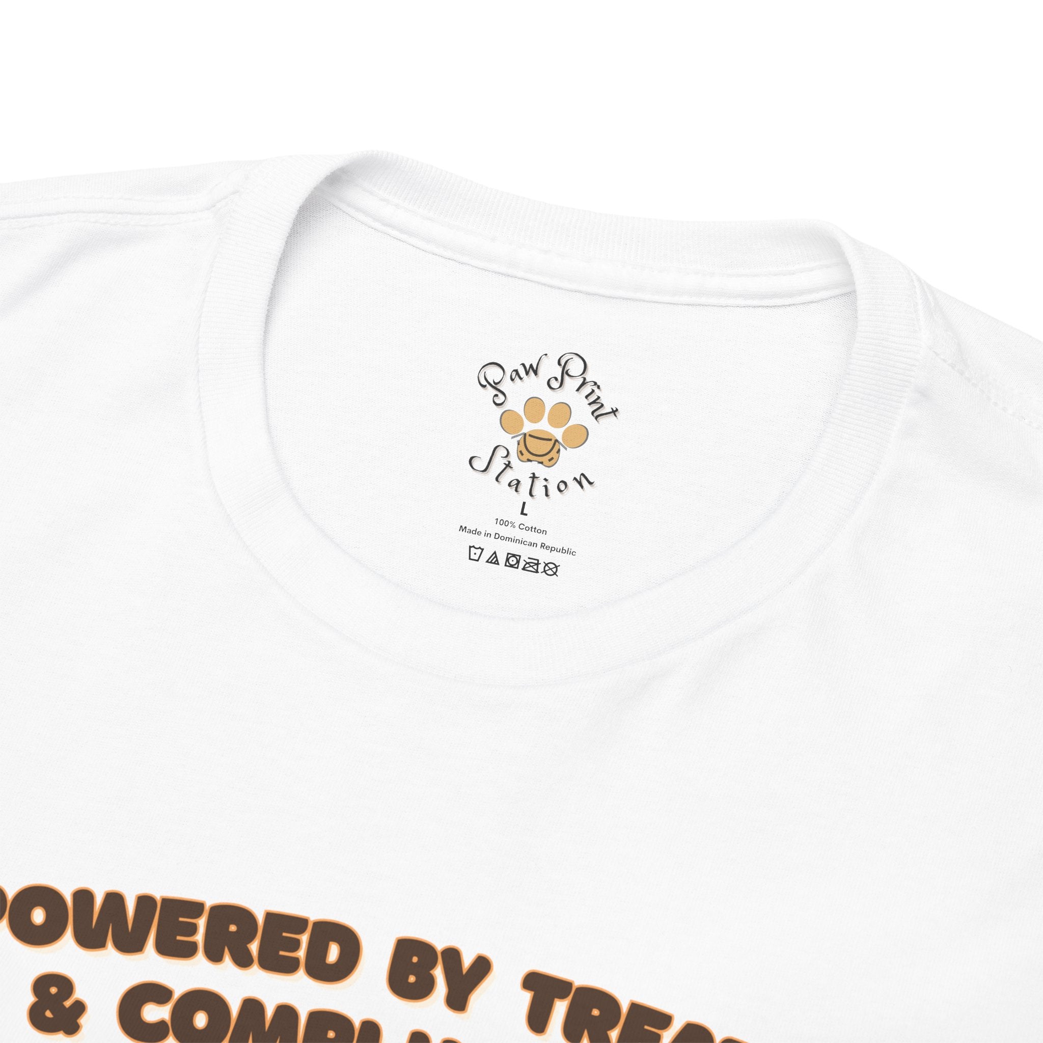 Unisex T-Shirt – Powered by Treats & Compliments: Corgi Everyday Moments Edition