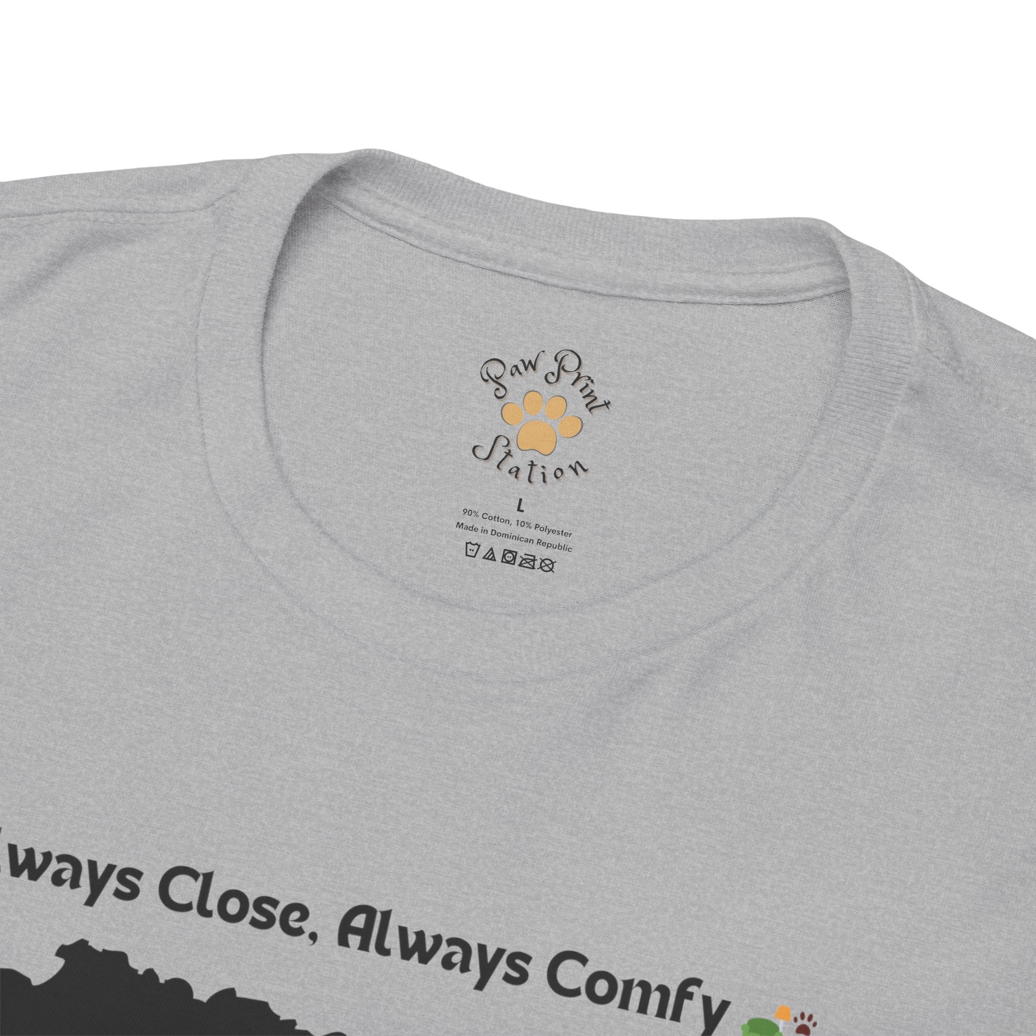 Men’s “Always Close, Always Comfy” Exotic Shorthair T‑Shirt – Soft Cat Dad Gift