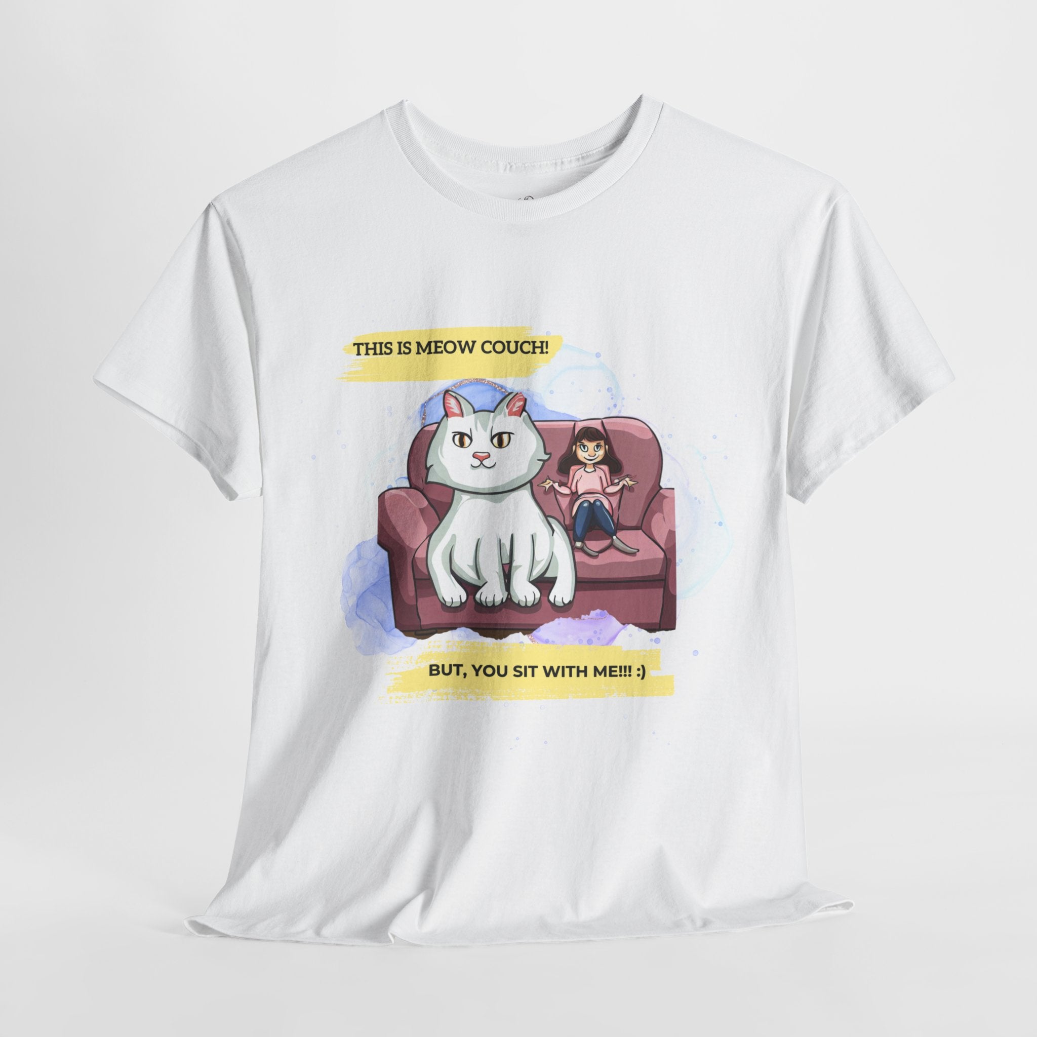 Unisex “Meow Couch” T-Shirt – Sofa King Kitty, Cat Lover Gift