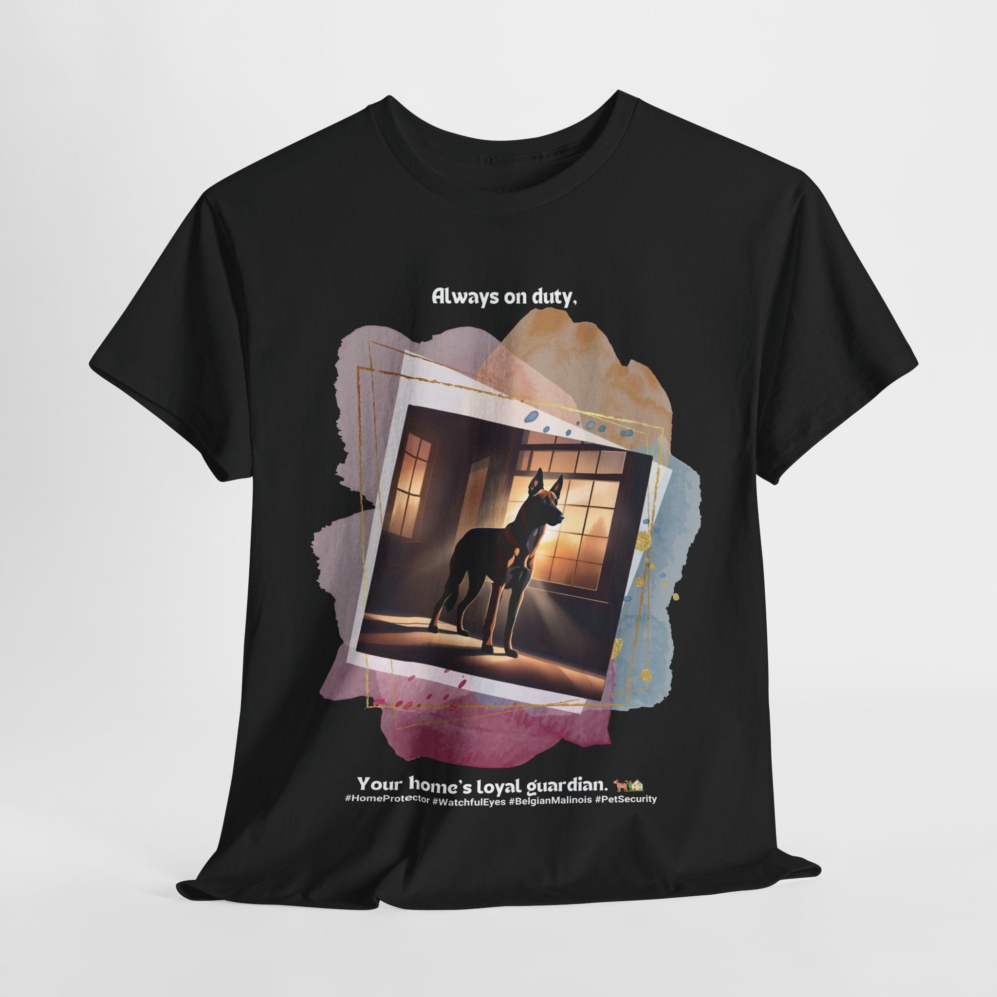 Unisex “Watchful Eyes” Belgian Malinois T‑Shirt – Security Pup Gift