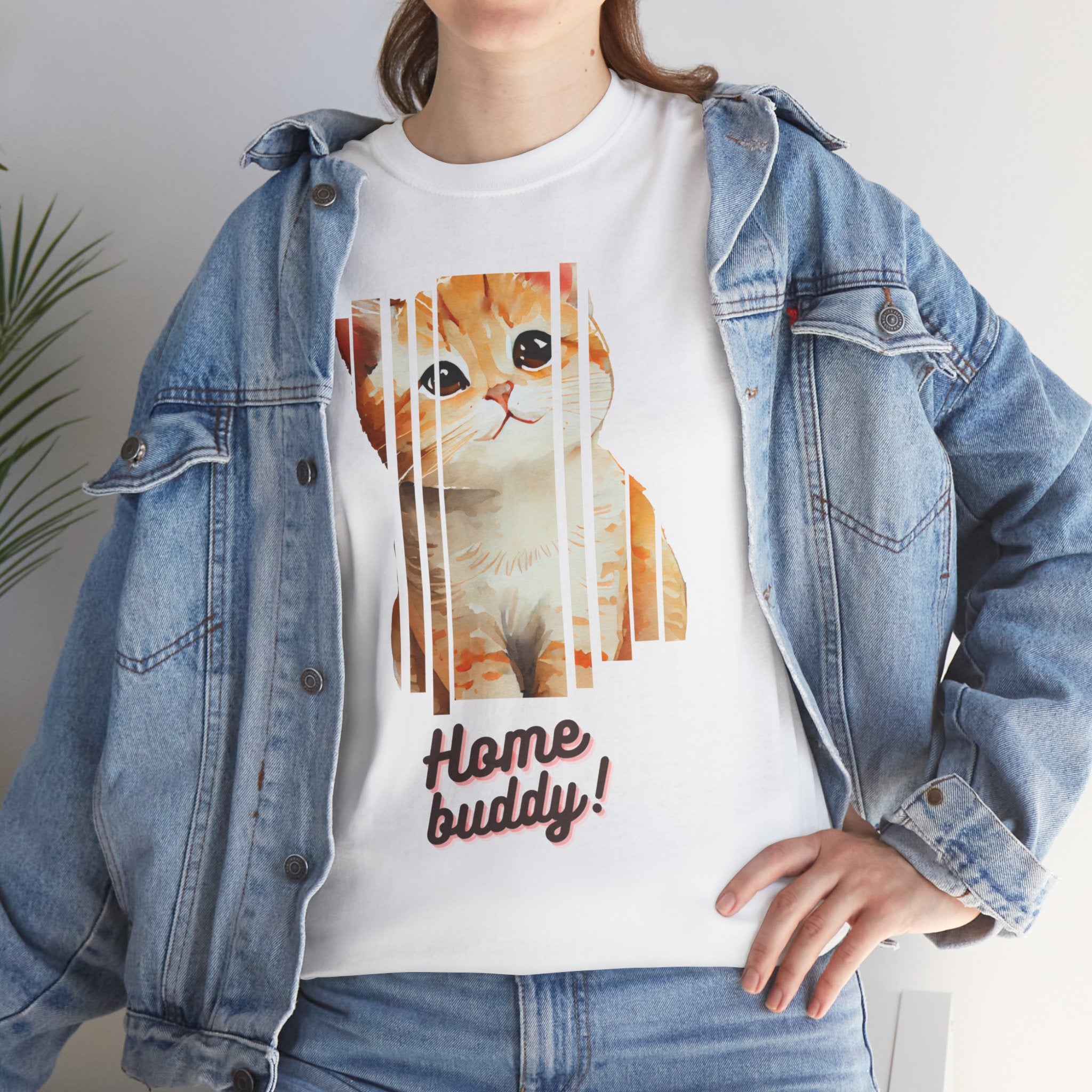 Unisex “Home Buddy” Pet T-Shirt – Stay-At-Home Snuggles, Animal Lover Gift