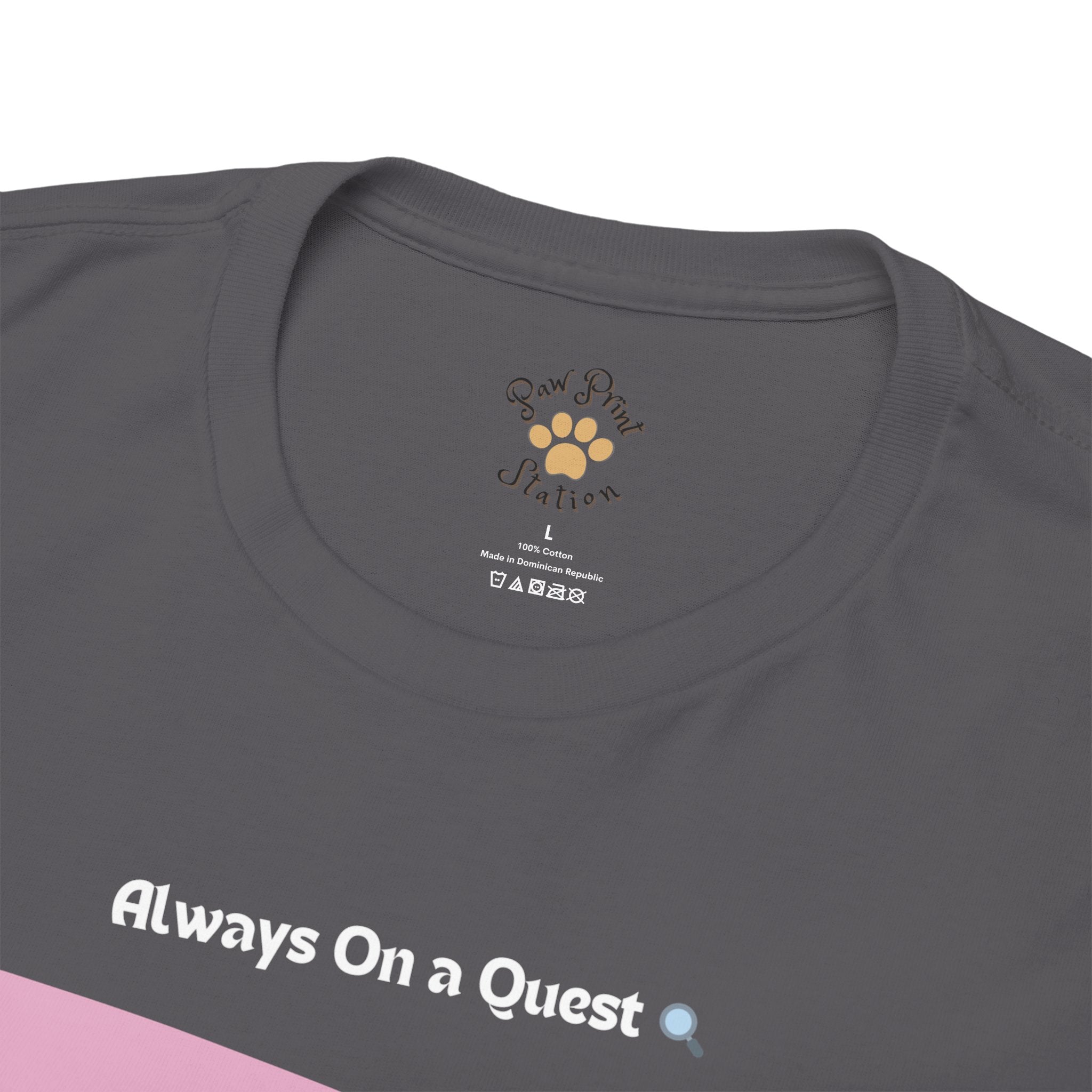 Unisex “Always On a Quest” Devon Rex T‑Shirt – Curious Kitty Gift