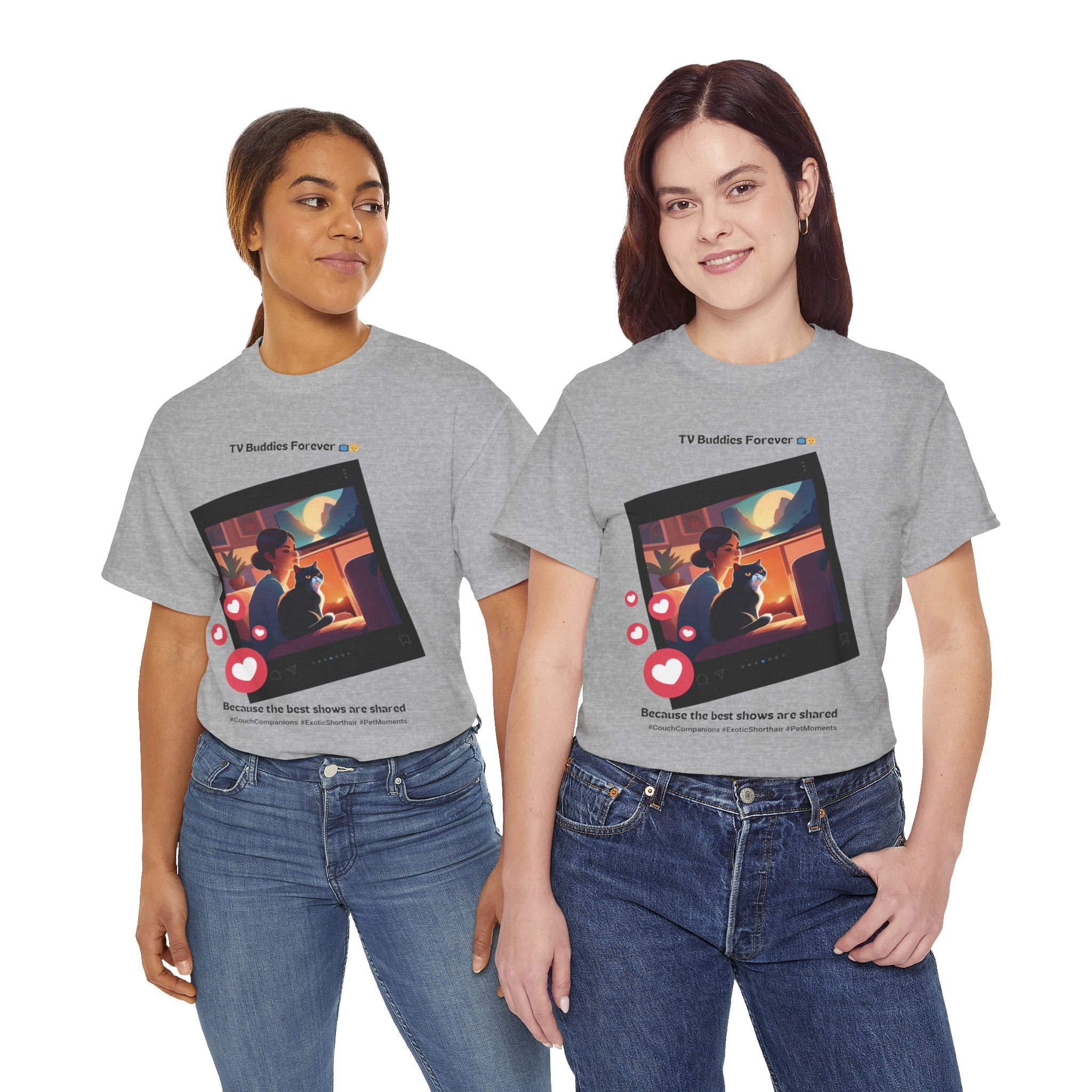 Women's - TV Buddies Forever: Exotic Shorthair Love T-Shirt