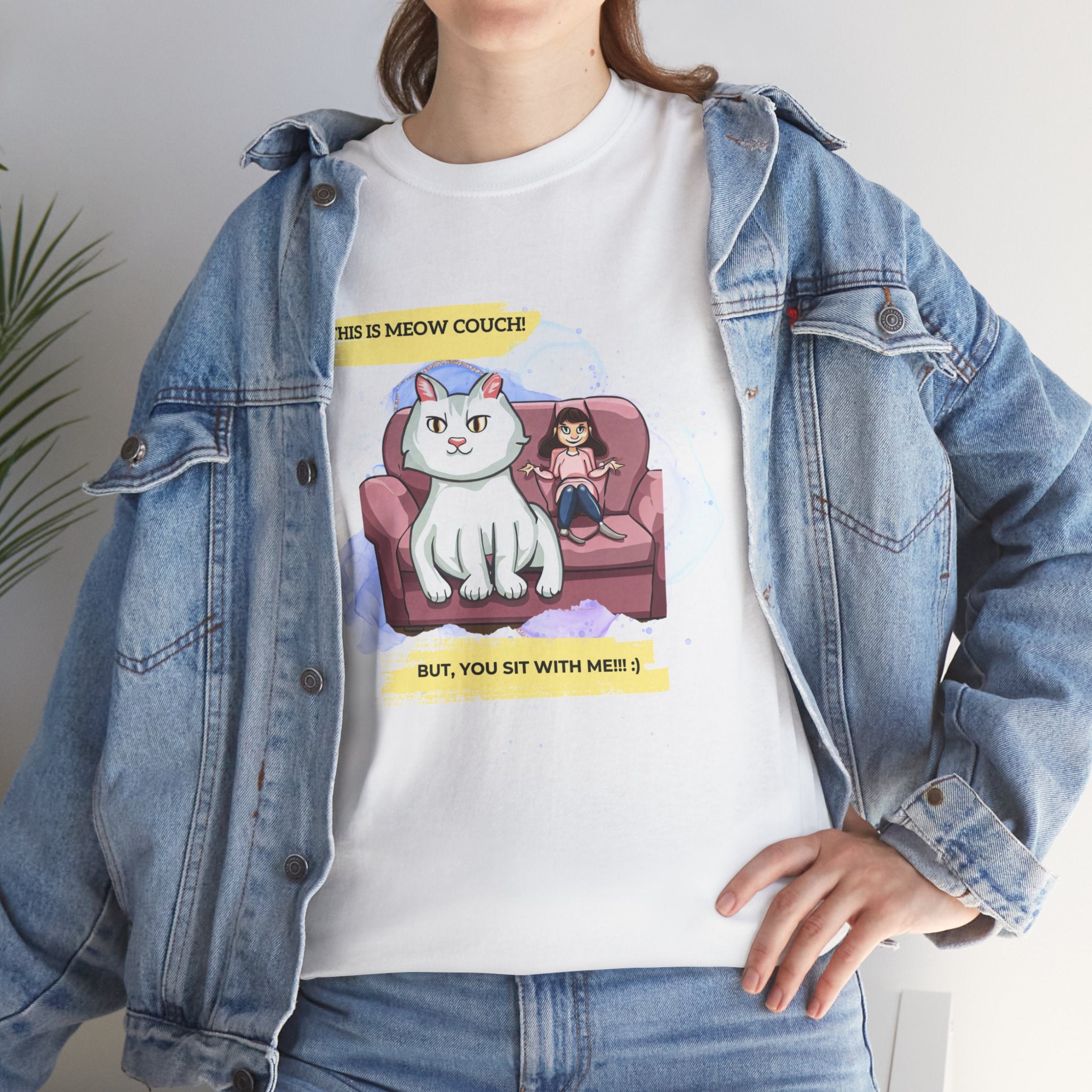 Unisex “Meow Couch” T-Shirt – Sofa King Kitty, Cat Lover Gift