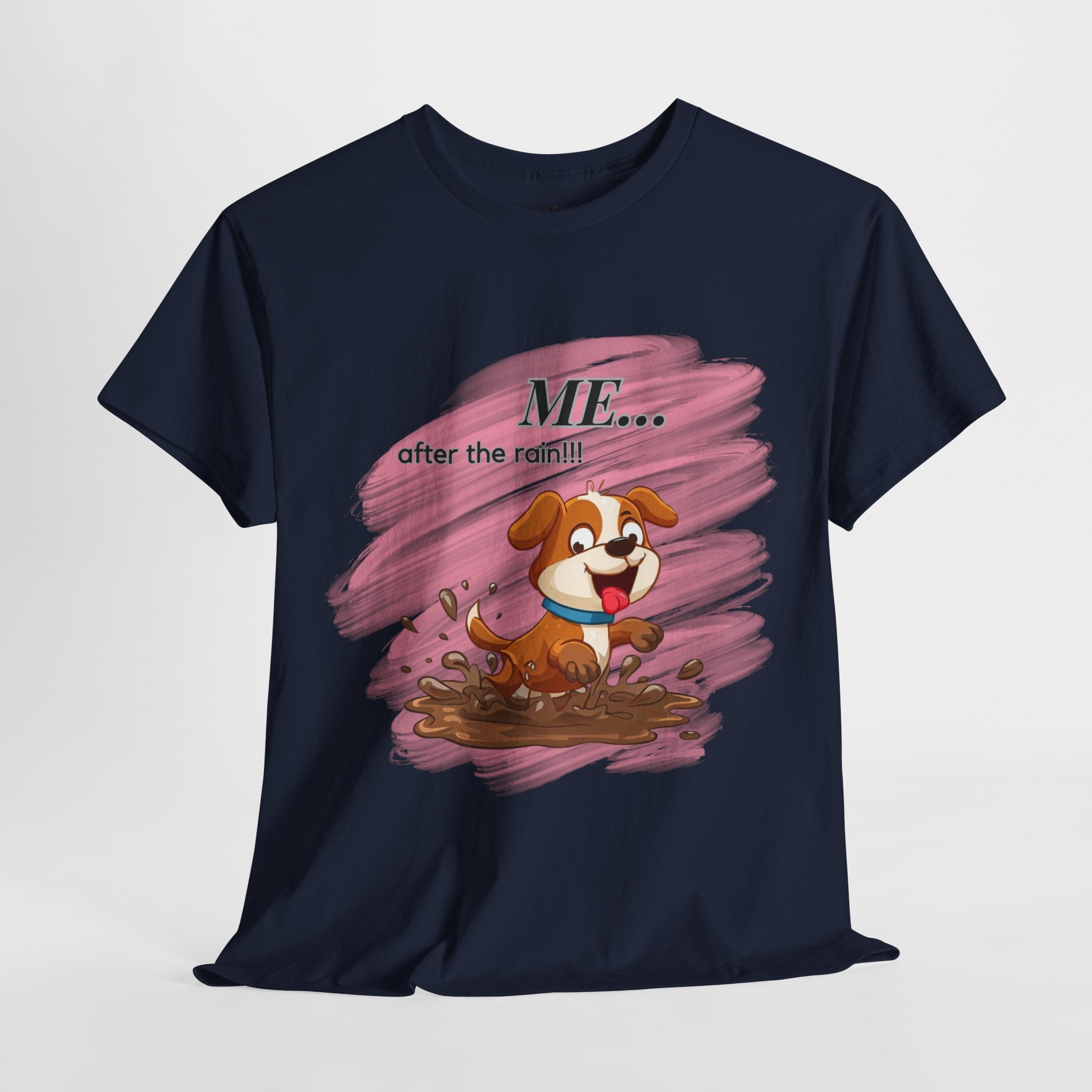 Unisex “Muddy Marvel” Dog T-Shirt – Puddle Jumper Pup, Dog Lover Gift