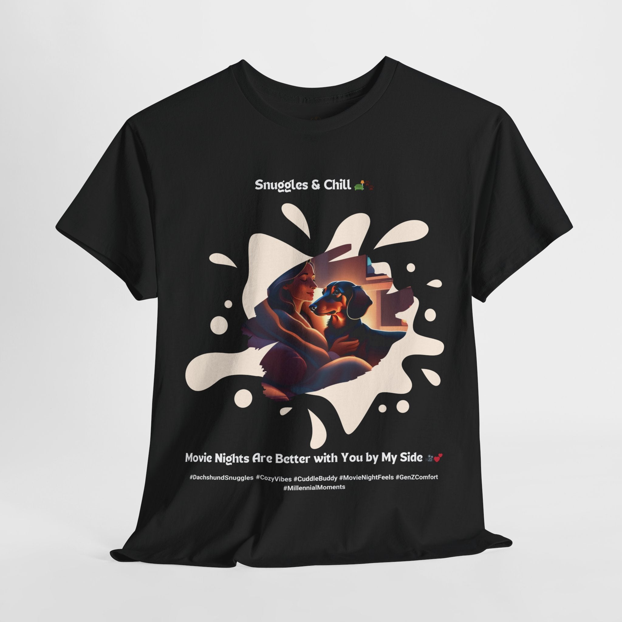 Women's - Snuggles & Chill: Dachshund Movie Night T-Shirt