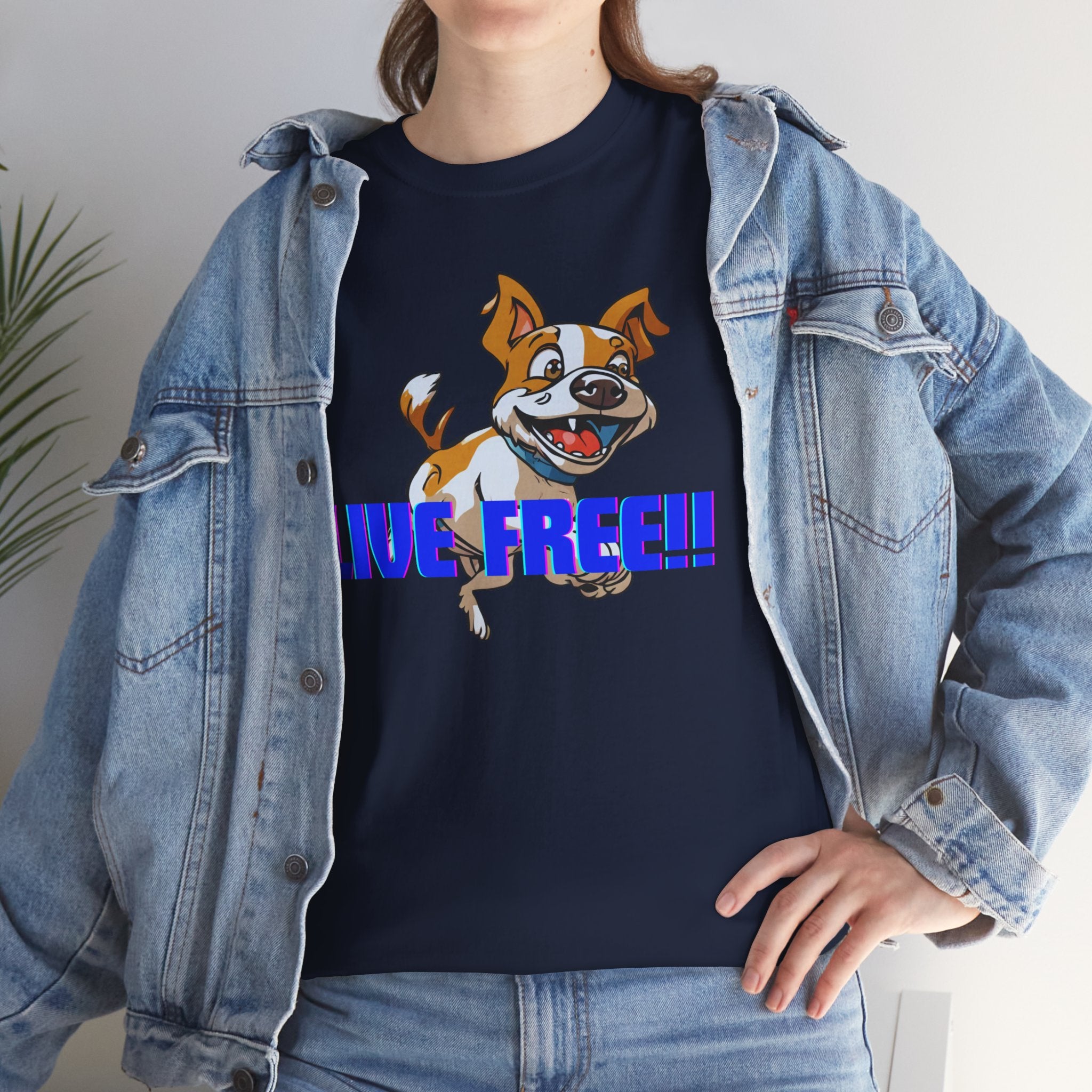 Unisex “Live Free with Your Furry Best Friend” T-Shirt – Adventure Pet Lover Gift