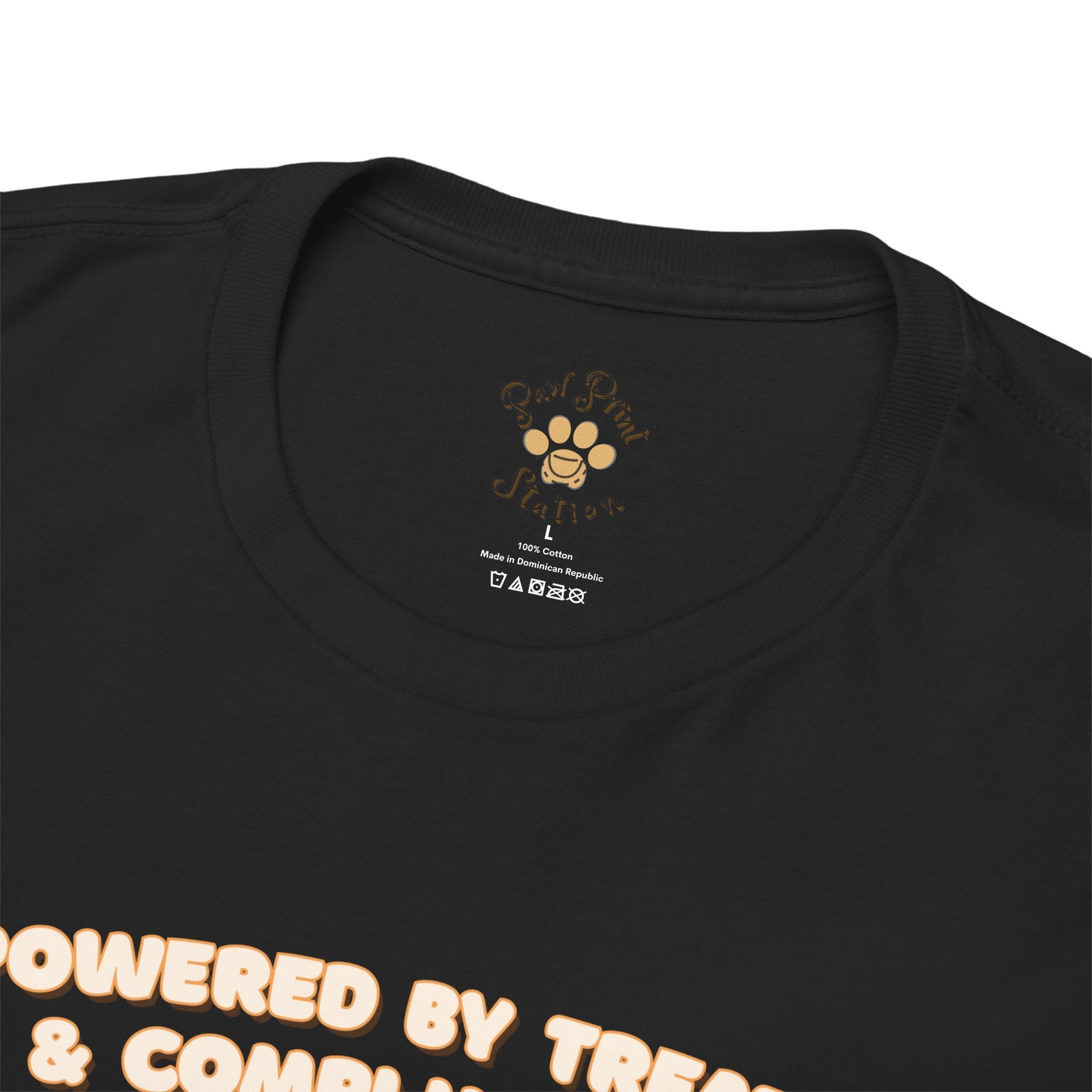 Unisex T-Shirt – Powered by Treats & Compliments: Corgi Everyday Moments Edition