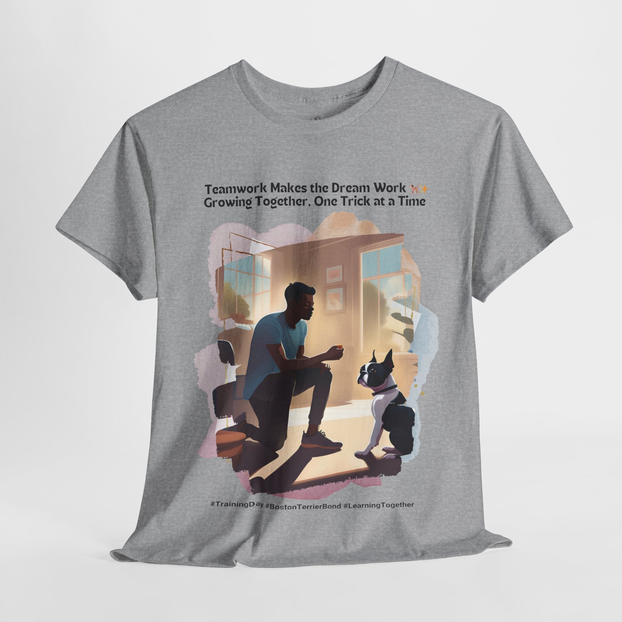 Men's - Learning Together: Boston Terrier Training T-Shirt