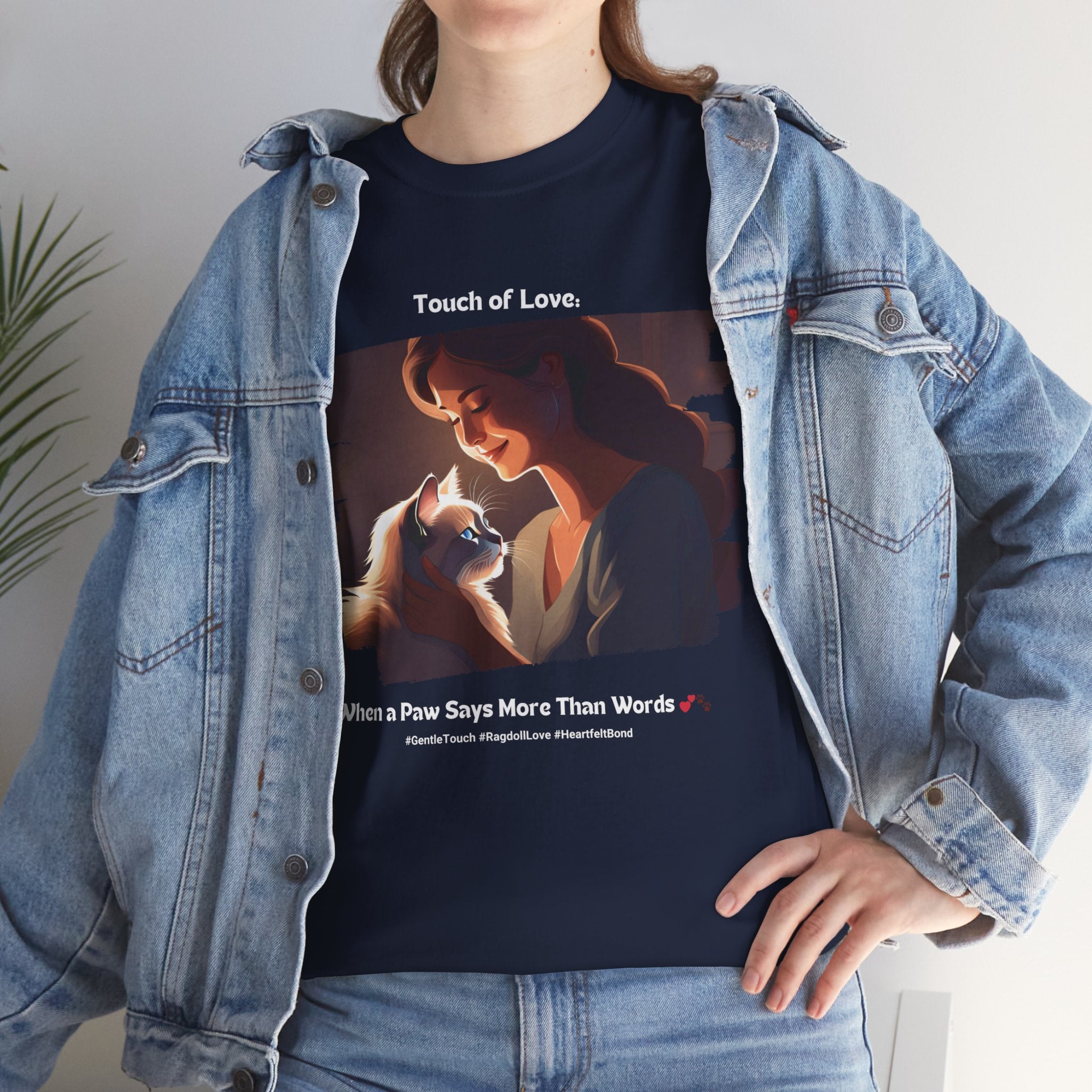 Women’s “Paw‑sitively Adorable” Ragdoll T‑Shirt – Cute Cat Mom Gift