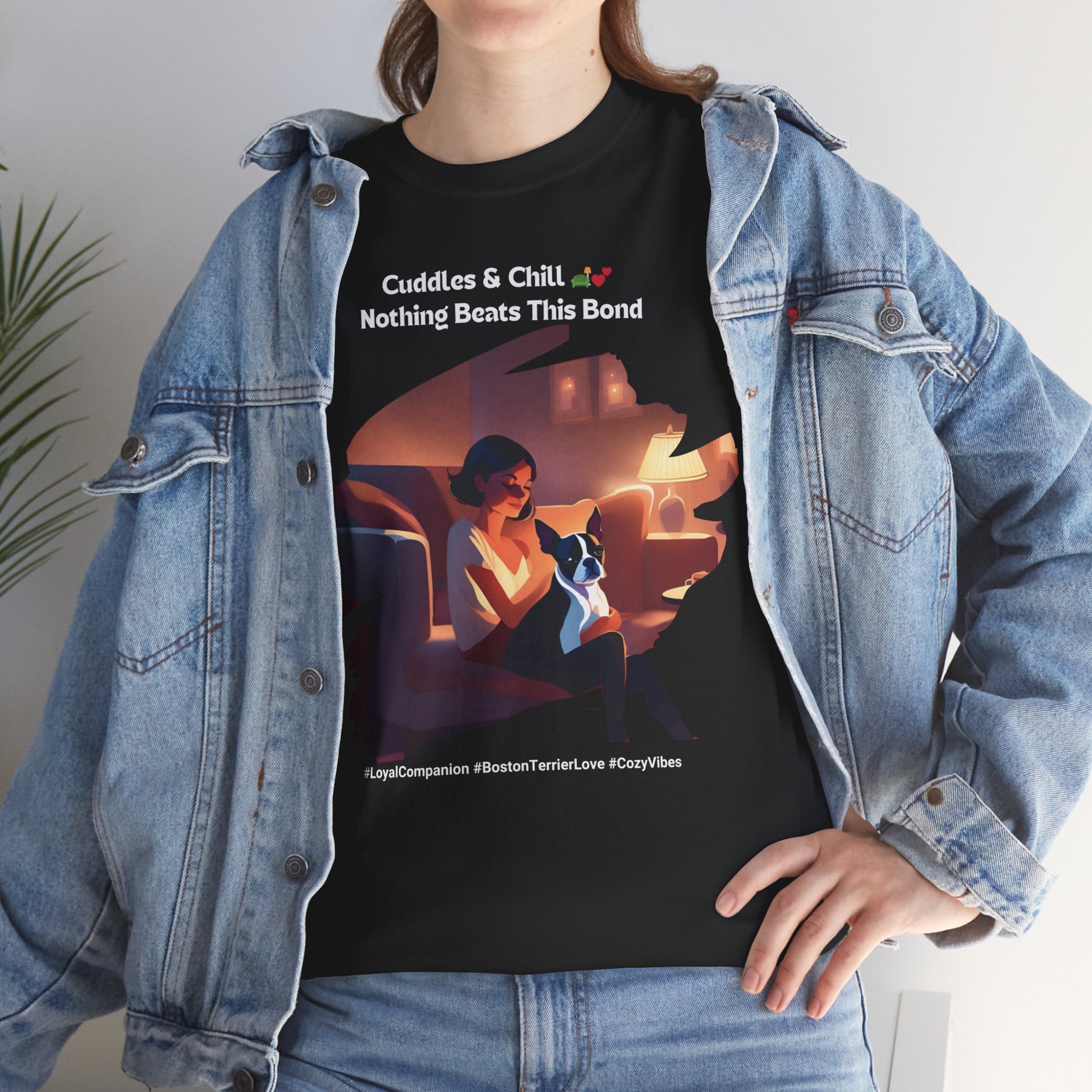Women’s “Loyal Companion” Boston Terrier T‑Shirt – Faithful Pup Mom Gift