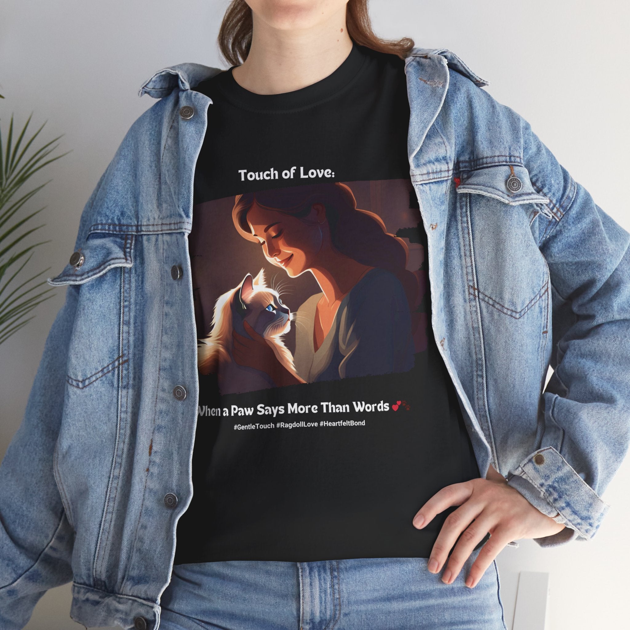 Women’s “Paw‑sitively Adorable” Ragdoll T‑Shirt – Cute Cat Mom Gift