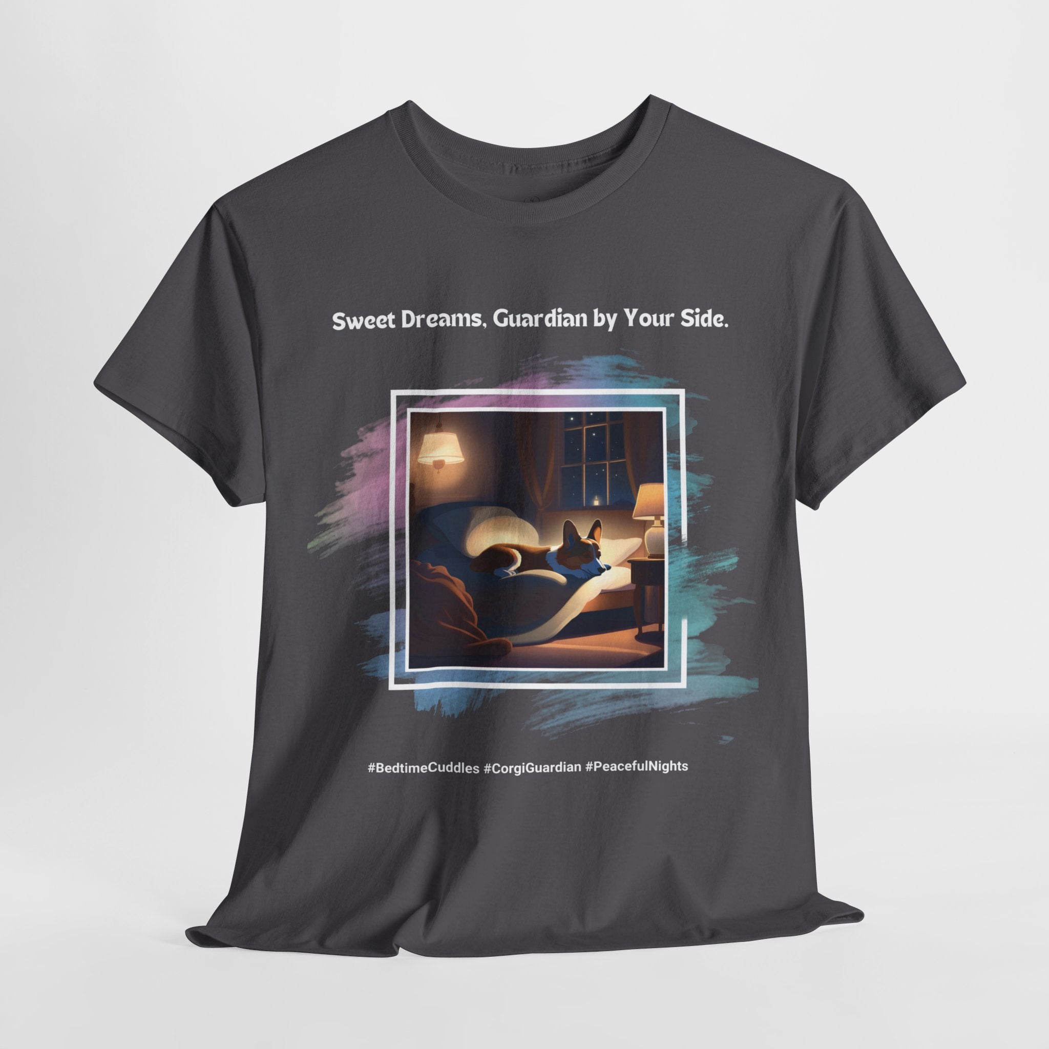 Unisex “Sweet Dreams, Guardian by Your Side” Corgi T‑Shirt – Comfort Guardian Gift