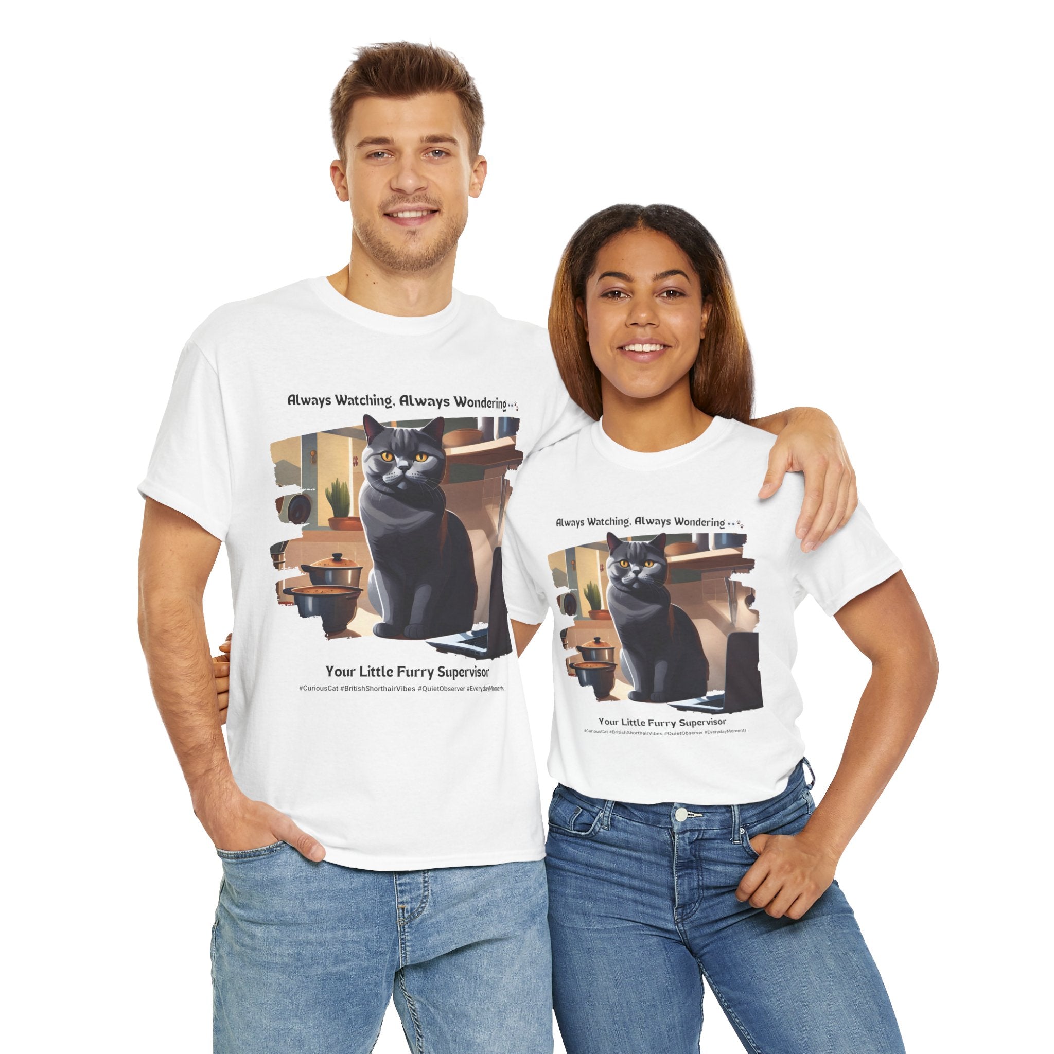 Unisex - Quiet Observer: British Shorthair T-Shirt