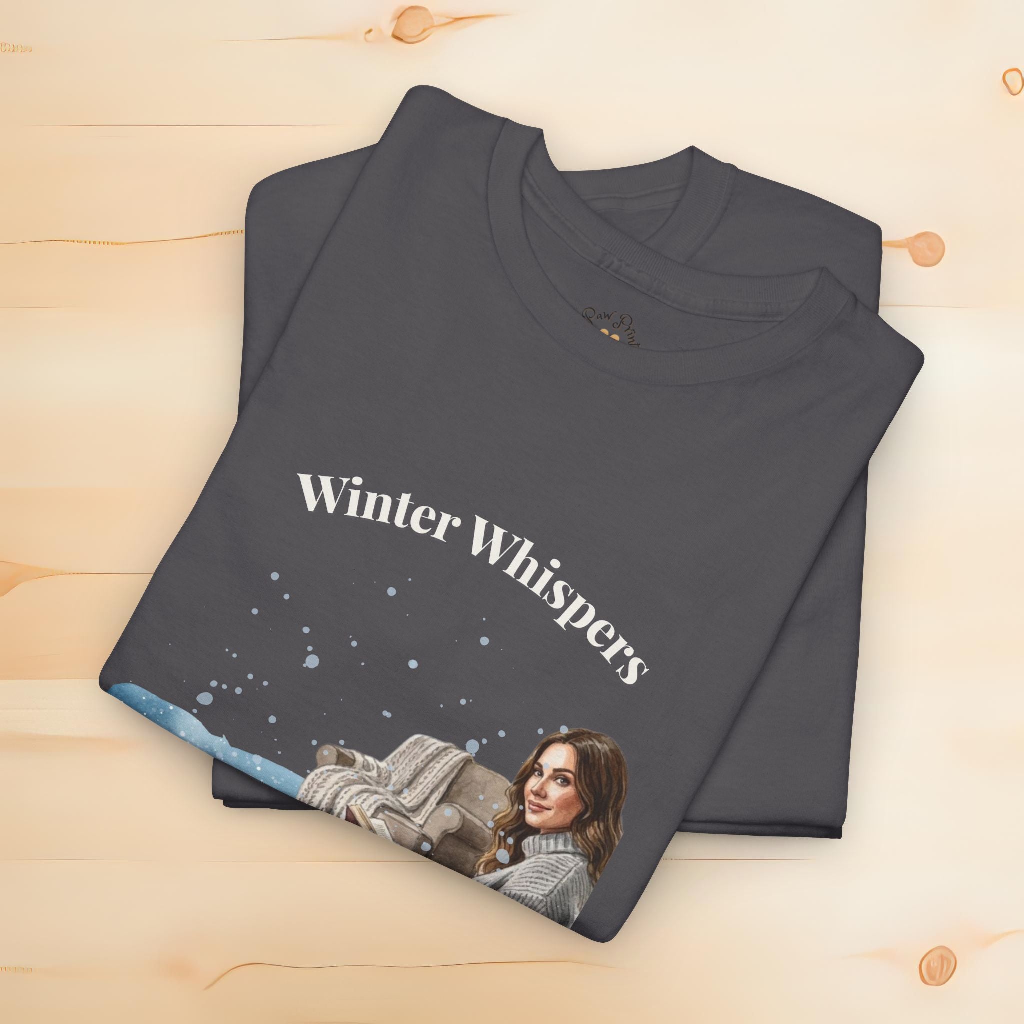 Unisex Personalized T-Shirt – Winter Whispers: Maine Coon Watercolor Portrait Edition