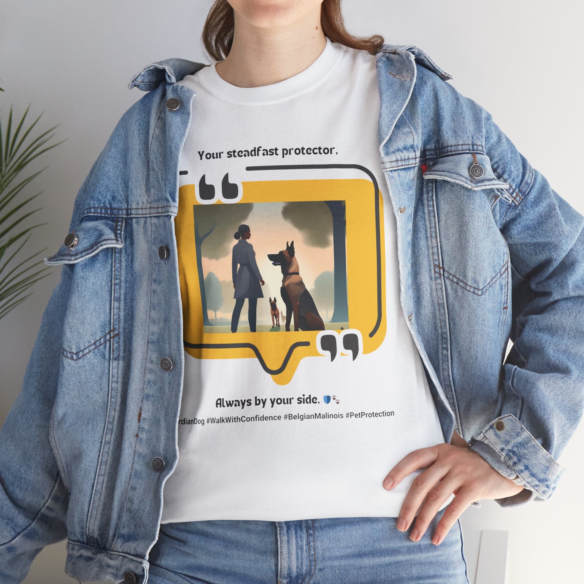 Women’s “Your Steadfast Protector” Belgian Malinois T‑Shirt – Guardian Pup Mom Gift
