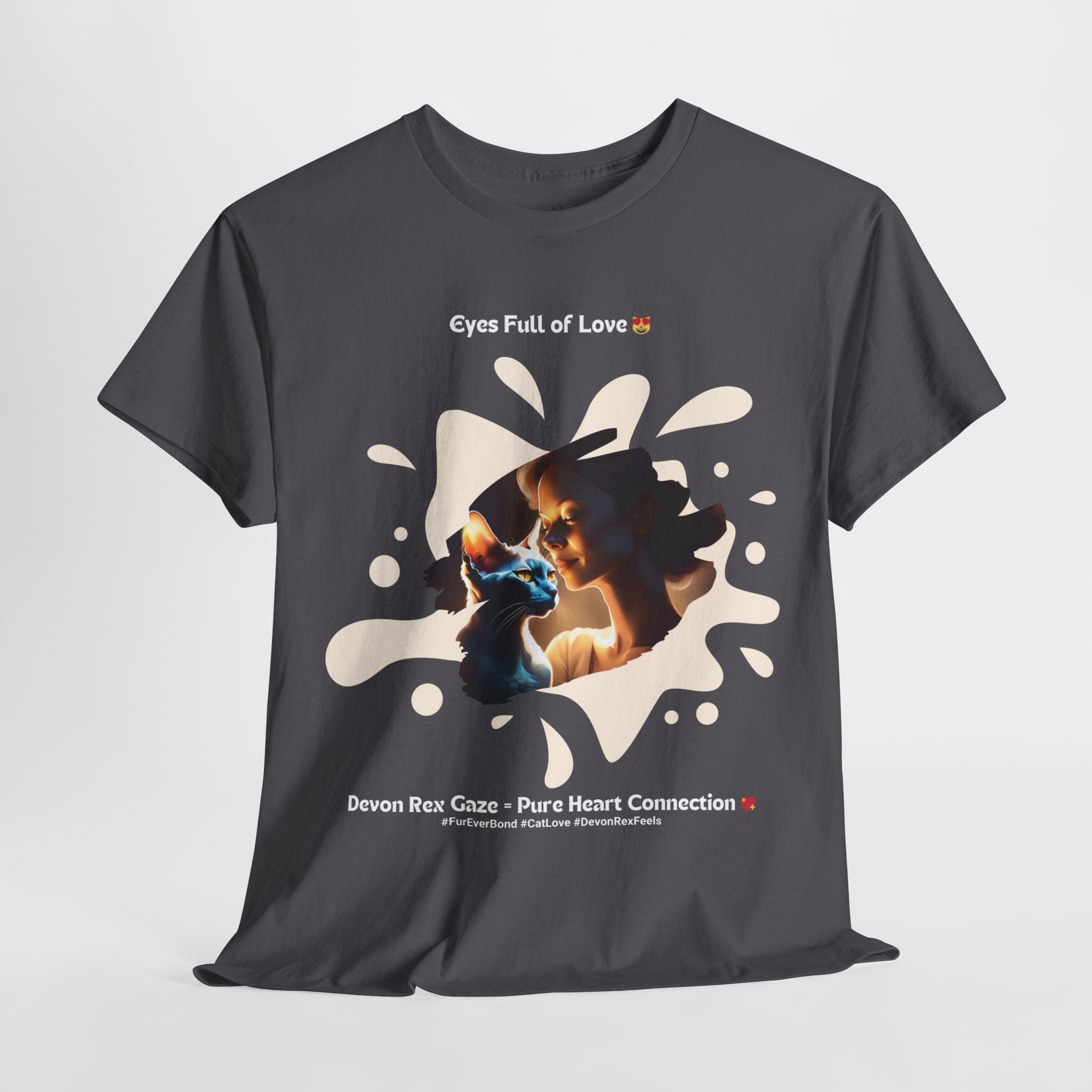 Women’s “Eyes Full of Love” Devon Rex T‑Shirt – Adoring Cat Mom Gift