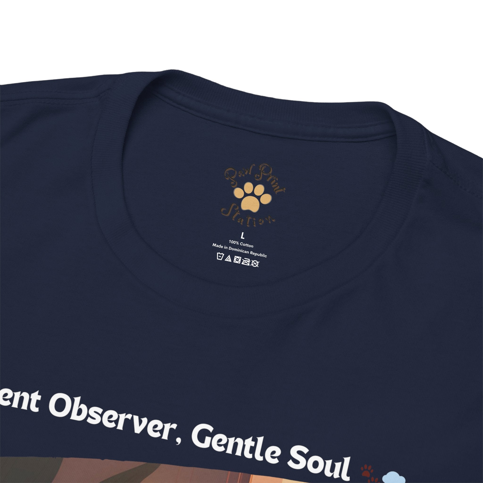 Unisex “Peaceful Observer” Exotic Shorthair T-Shirt – Zen Kitty Calm, Cat Lover Gift