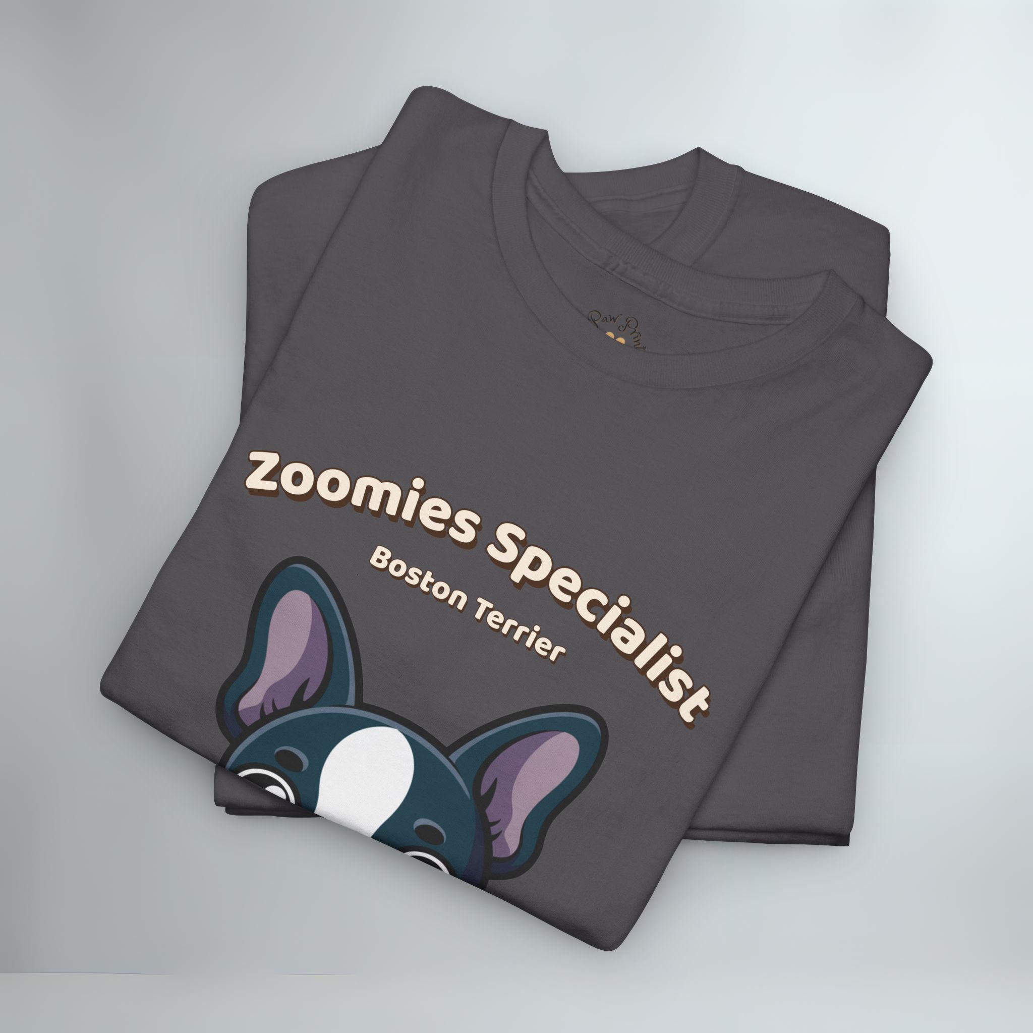 Unisex T-Shirt – Zoomies Specialist: Boston Terrier Everyday Moments Edition