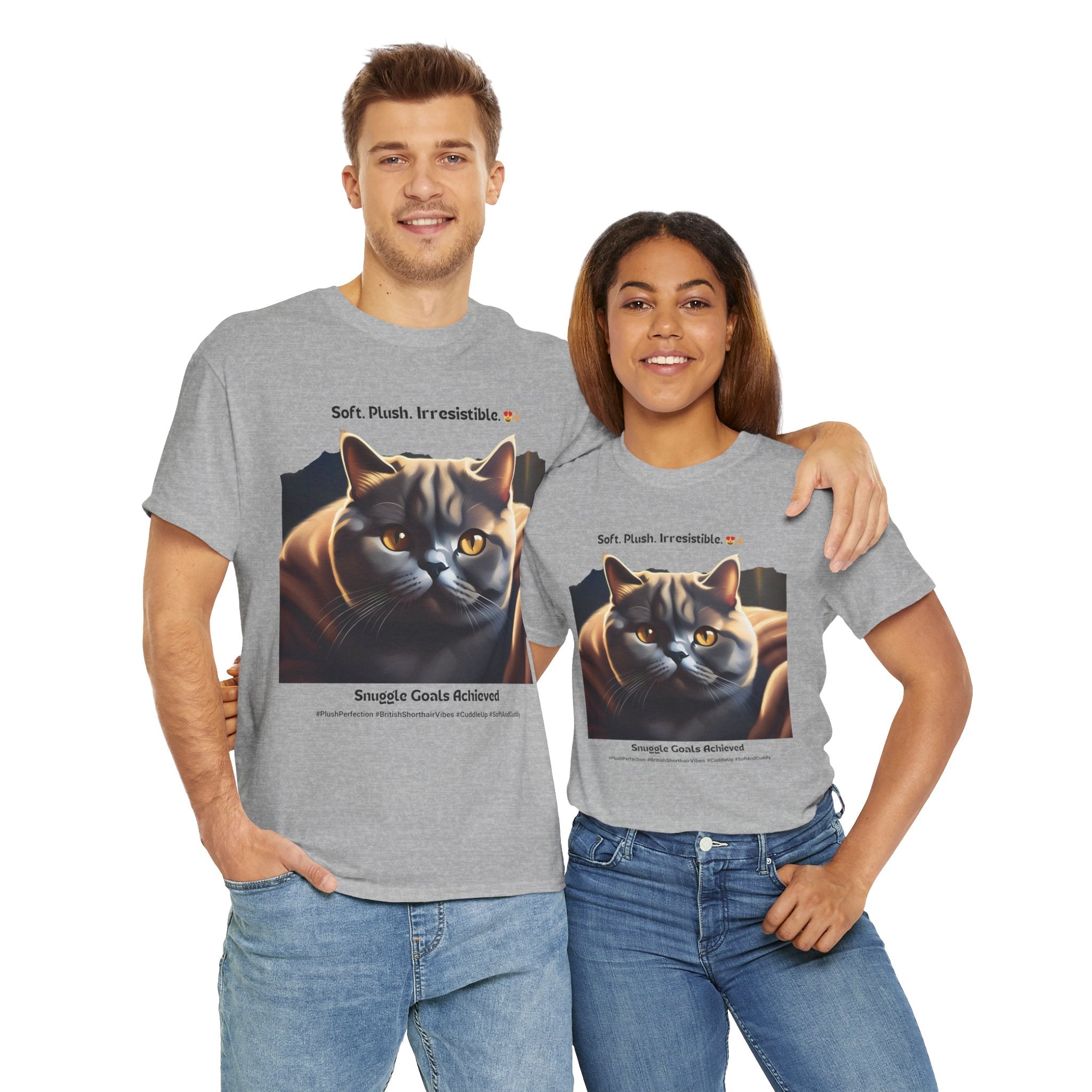 Unisex - Plush Perfection: British Shorthair Cuddles T-Shirt