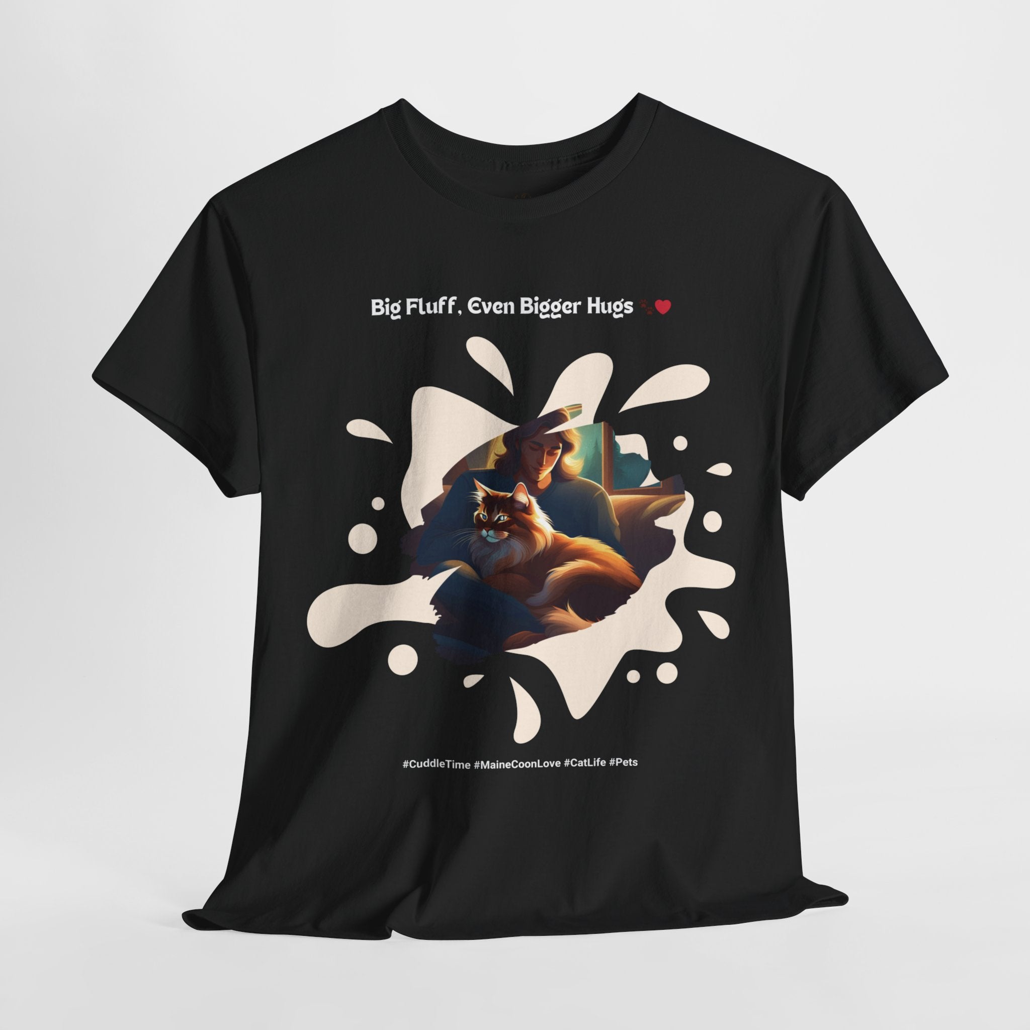 Men's - Big Fluff, Even Bigger Hugs: Maine Coon Cuddles T-Shirt