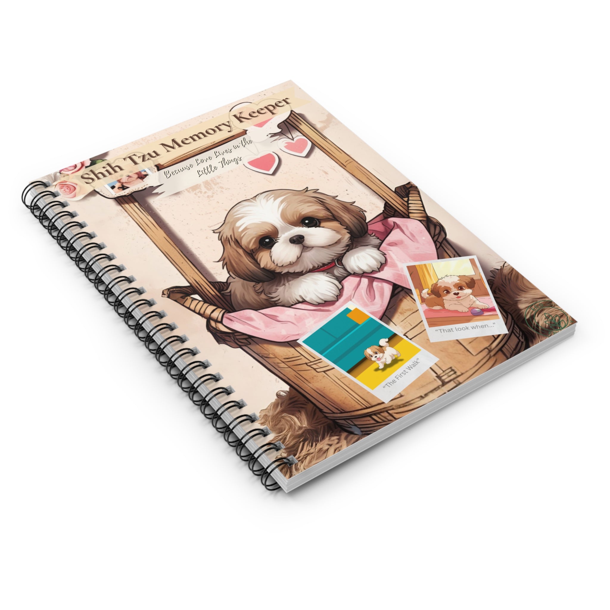 Shih Tzu Memory Keeper – Polaroid-Style Memory Keeper, Scrapbook for Dog Lovers, Gift for Pet Owners, Journaling, Cute Stationery