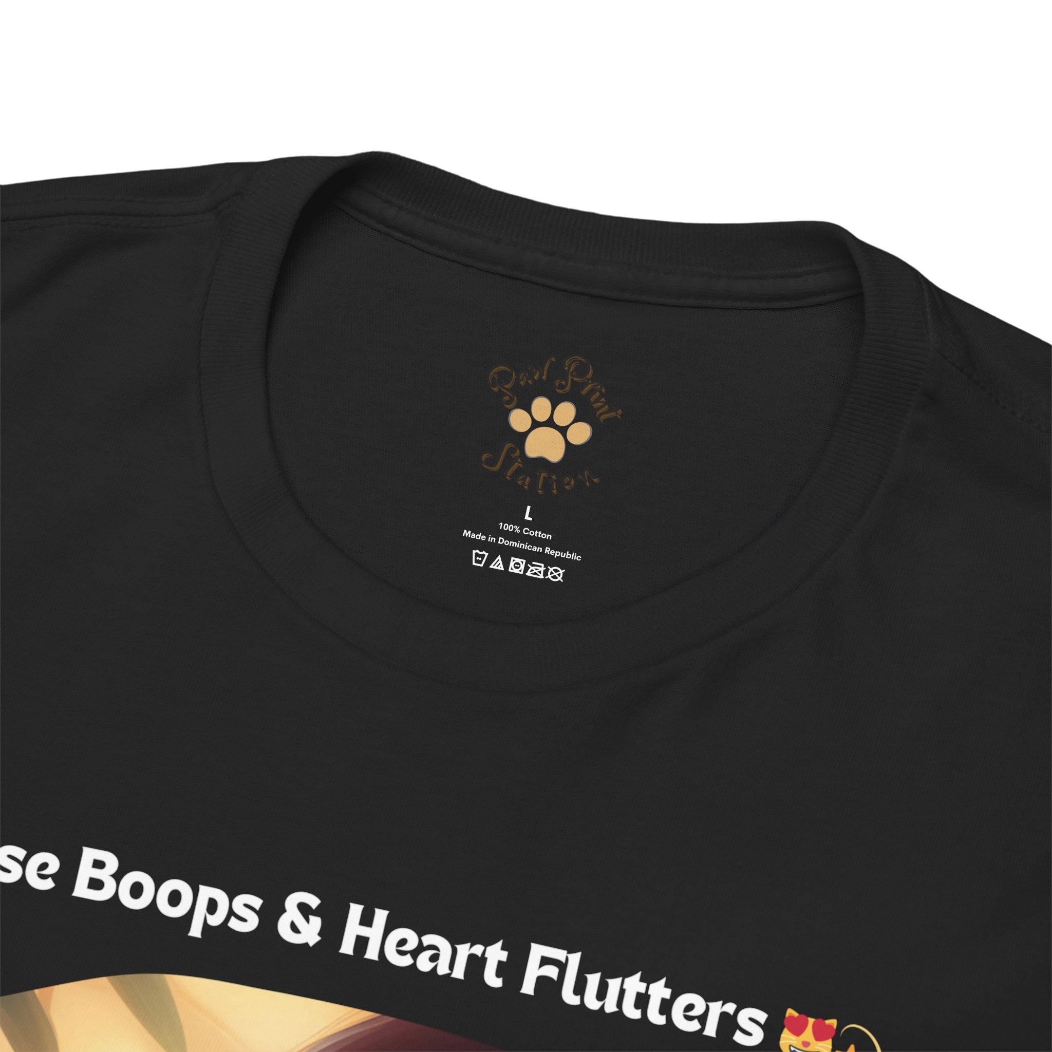 Women’s “Nose Boops & Heart Flutters” Exotic Shorthair T‑Shirt – Sweet Cat Mom Gift