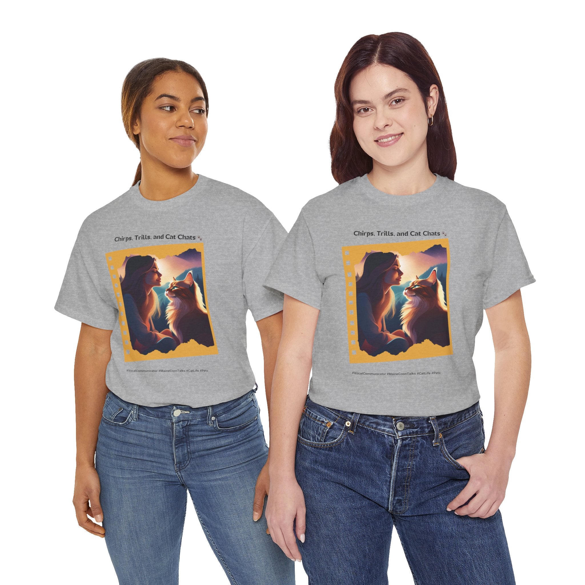 Women's - Chirps, Trills, and Cat Chats: Maine Coon Conversations T-Shirt