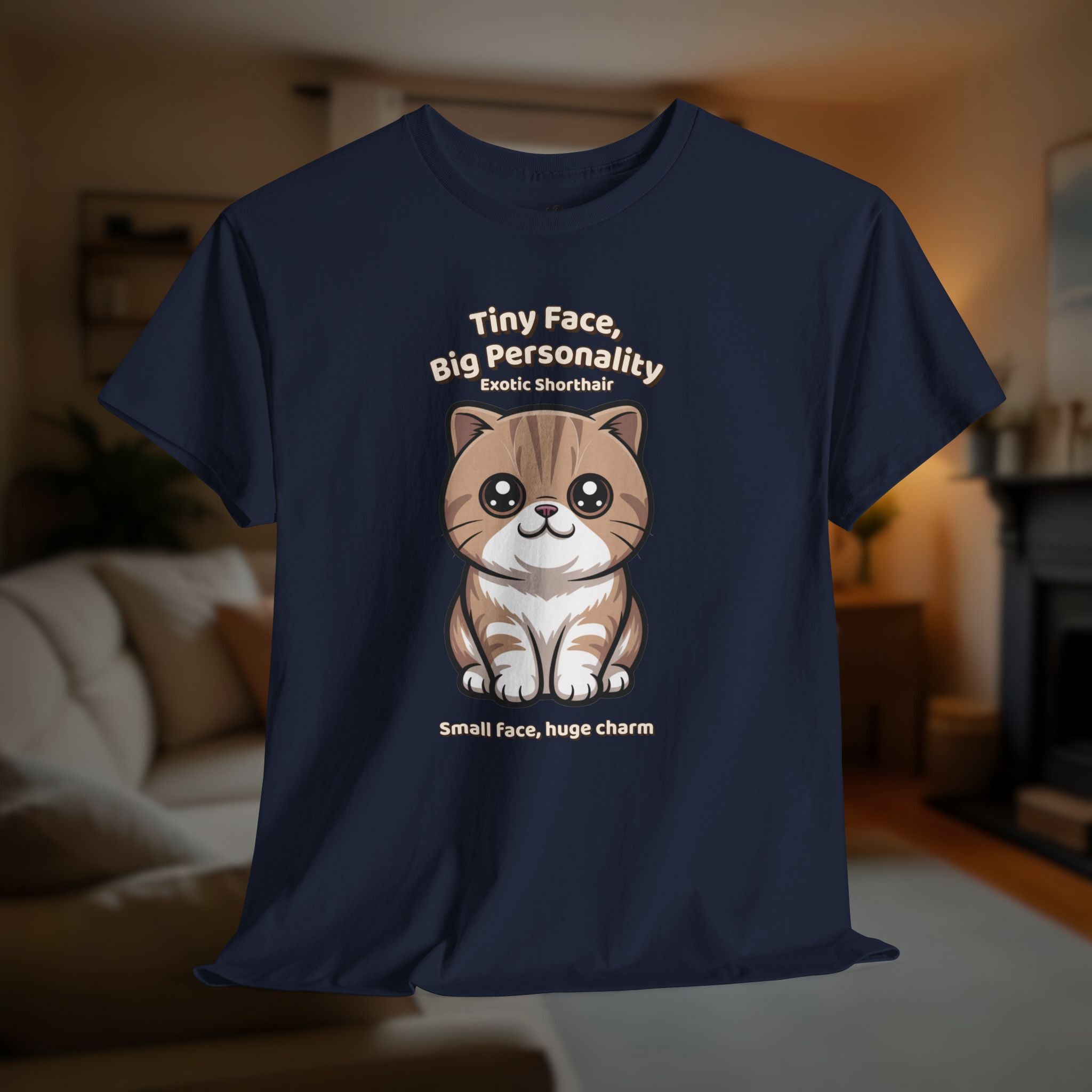 Unisex T-Shirt – Tiny Face, Big Personality: Exotic Shorthair Everyday Moments Edition