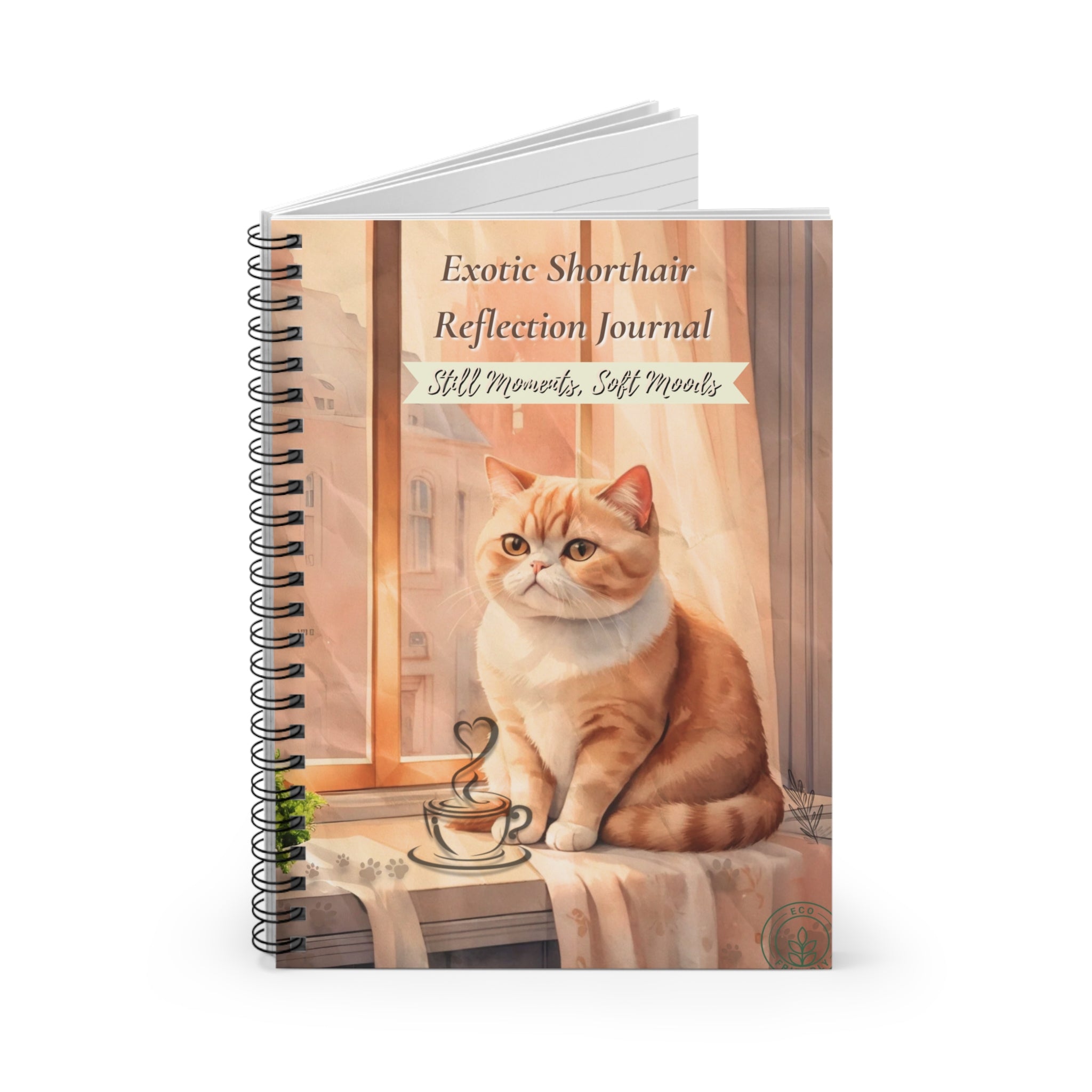 Exotic Shorthair Reflection Journal | Cute Cat Notebook for Cat Lovers, Gifts for Pet Owners, Cozy Home Decor, Cat Mom Gifts