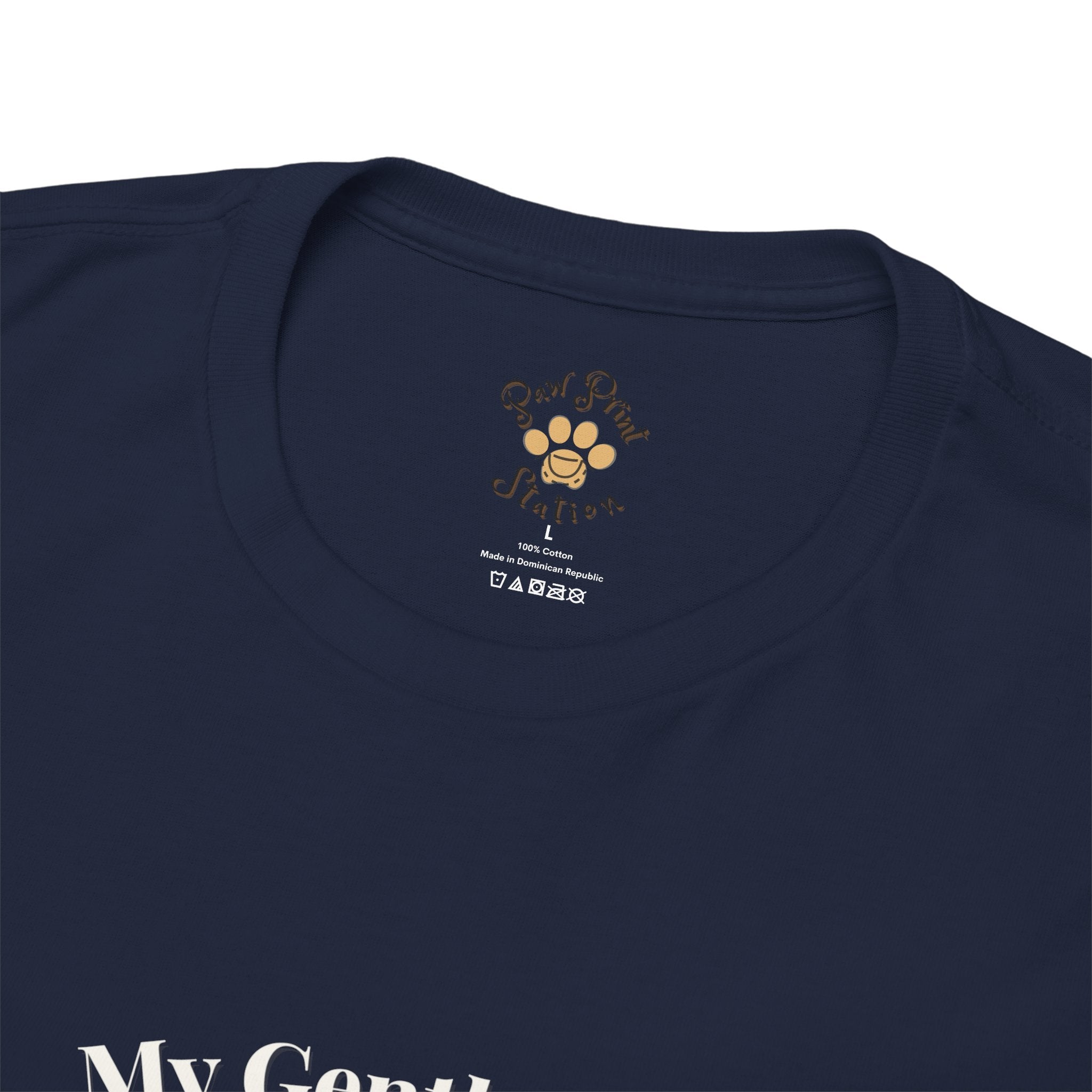 Unisex Personalized T-Shirt – My Gentle Joy: Custom Doodle (Goldendoodle/Labradoodle) Watercolor Winter Portrait