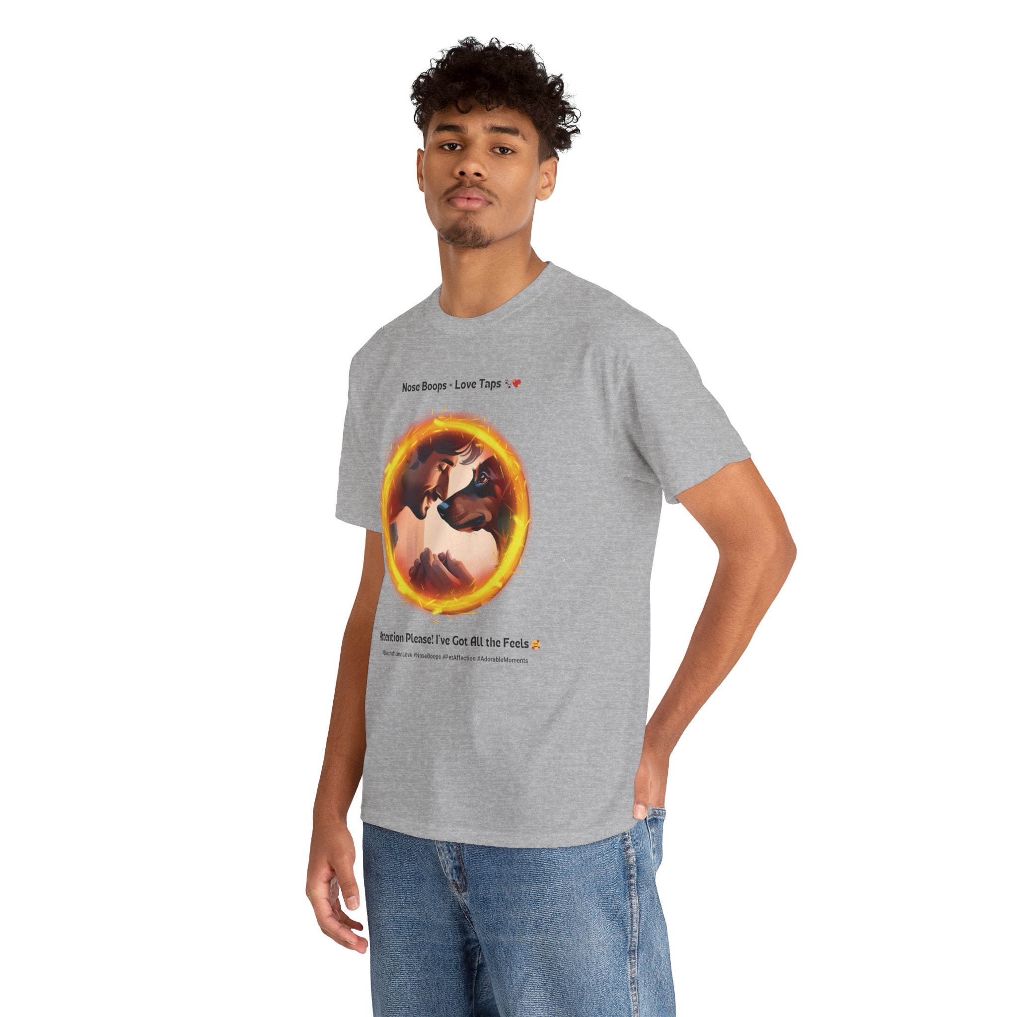 Men's - Nose Boops = Love Taps: Dachshund Affection T-Shirt