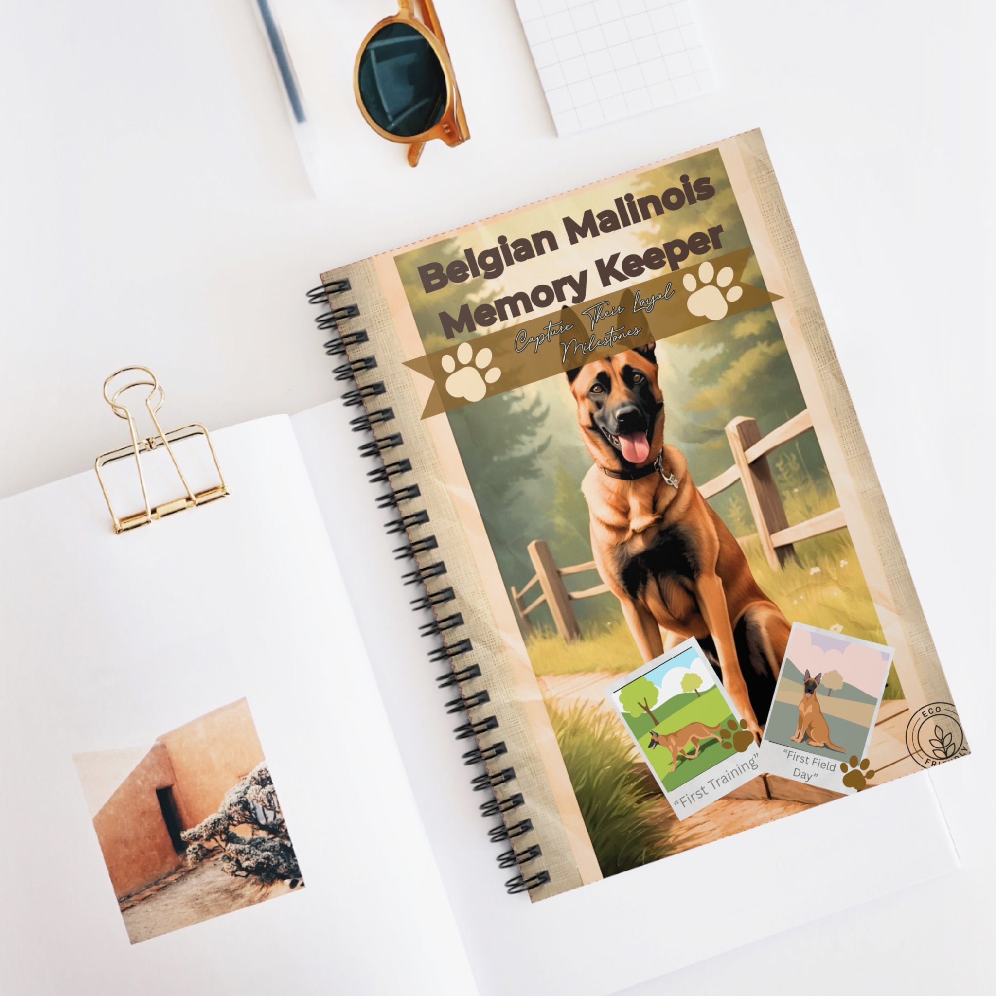 Belgian Malinois Memory Keeper Notebook, Dog Lover Notebook, Pet Training Journal, Personalized Stationery, Gift for Dog Owners