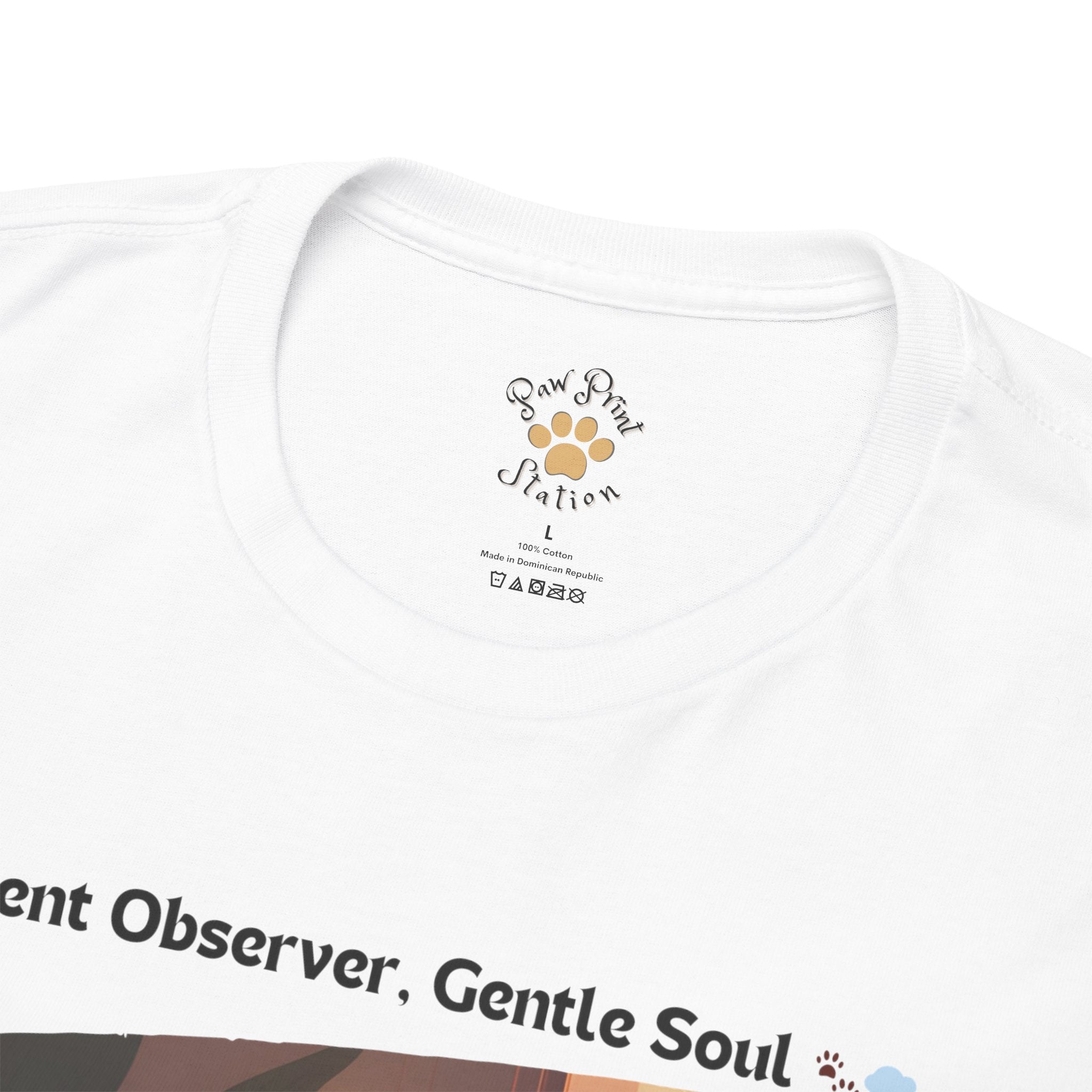 Unisex “Peaceful Observer” Exotic Shorthair T-Shirt – Zen Kitty Calm, Cat Lover Gift