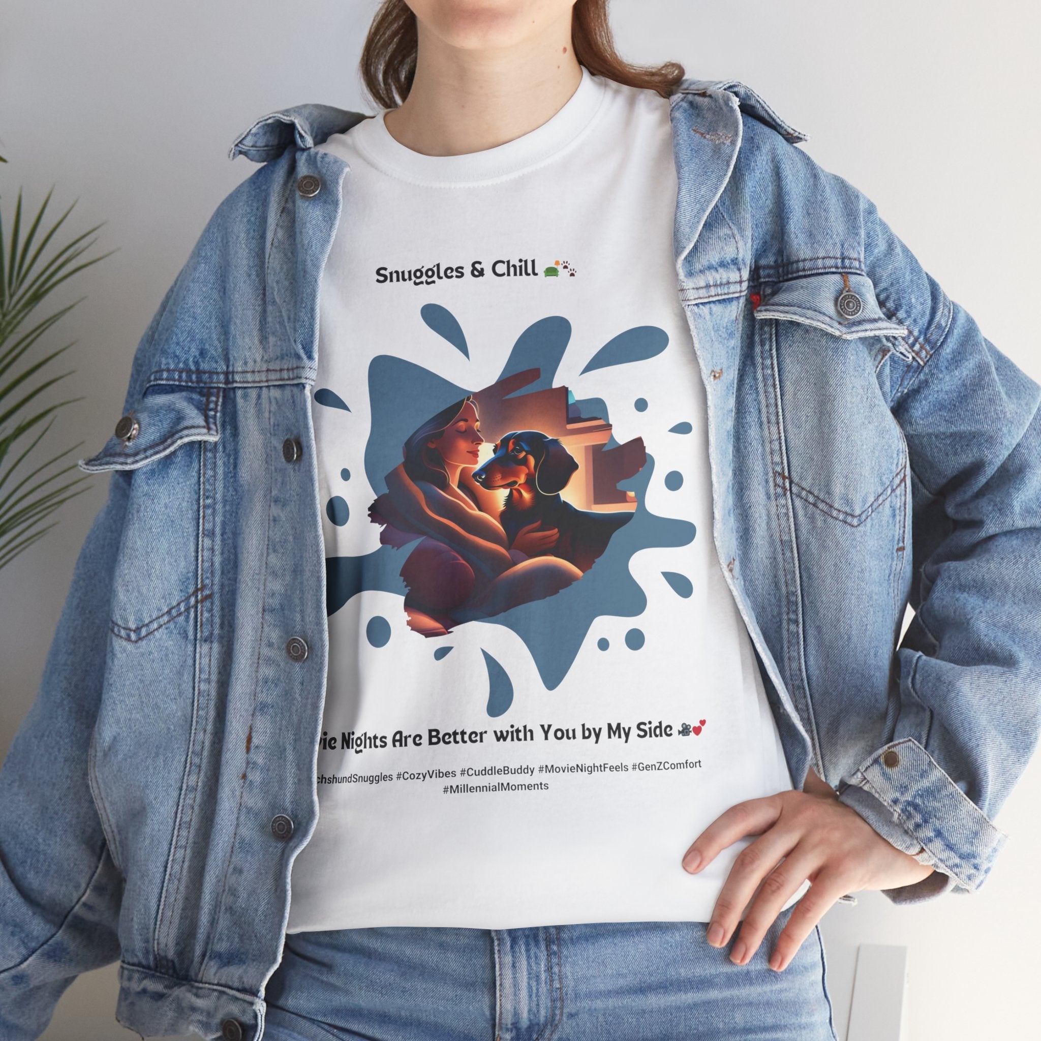 Women's - Snuggles & Chill: Dachshund Movie Night T-Shirt