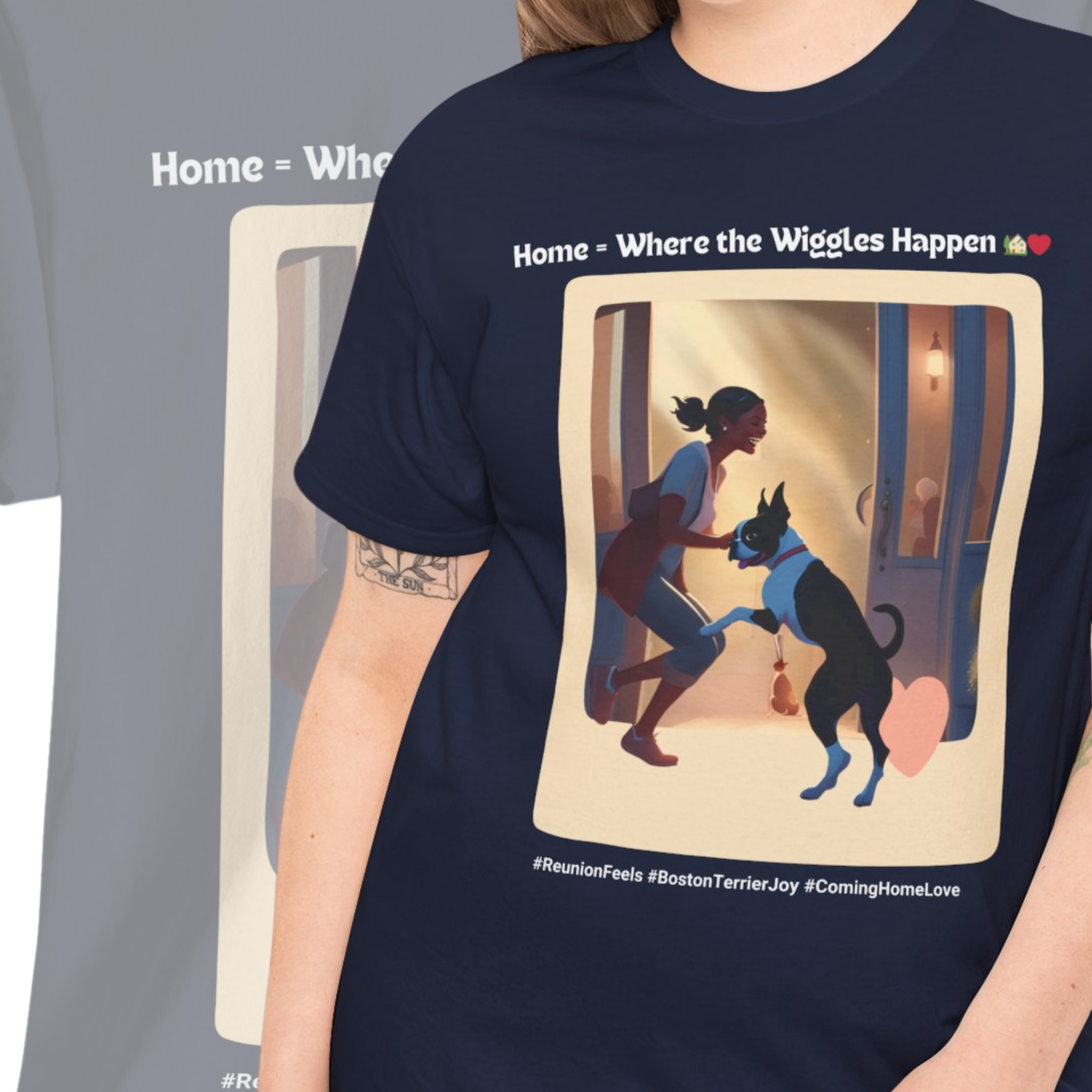 Women’s “Boundless Joy” Boston Terrier Reunion T‑Shirt – Joyful Reunion Mom Gift