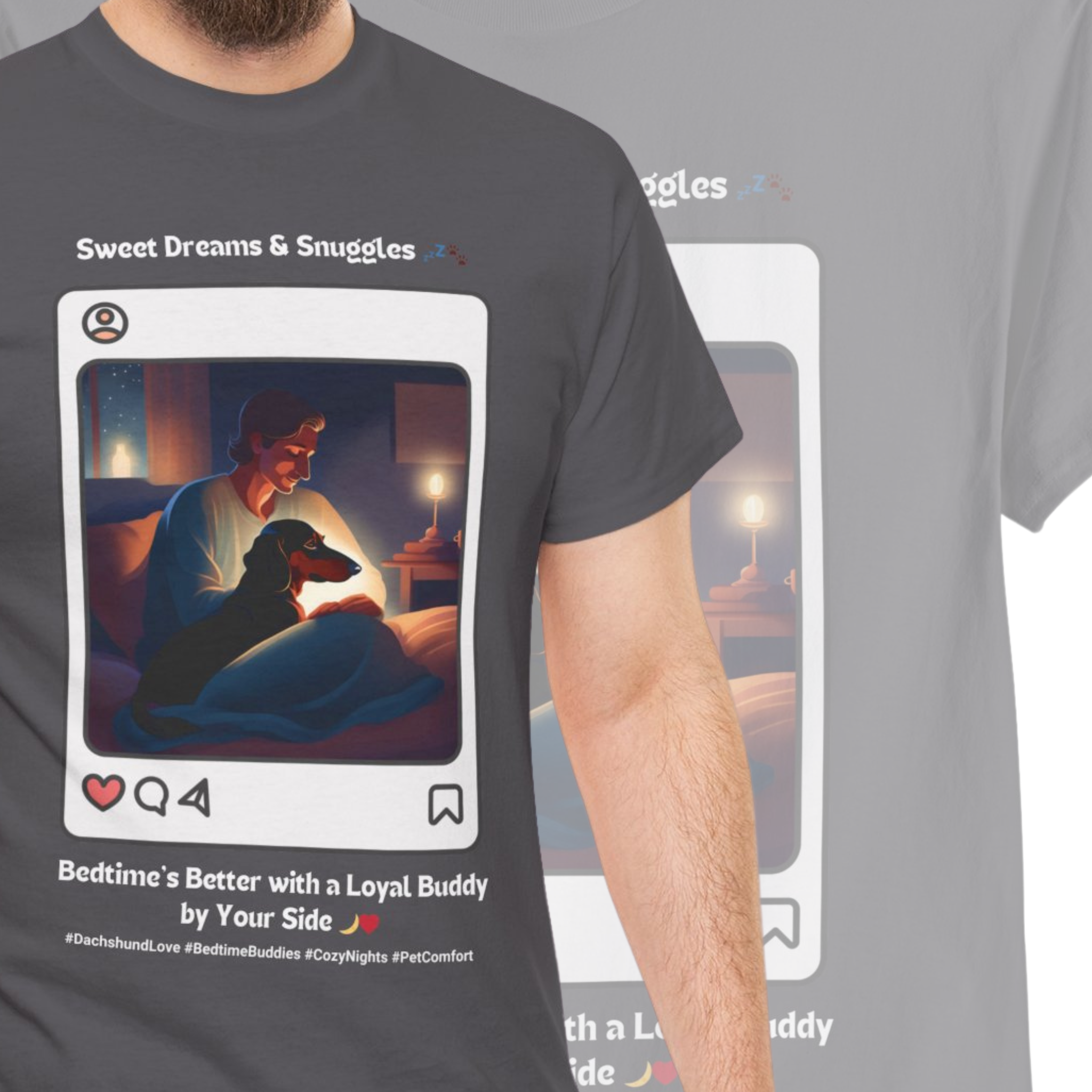Men's - Sweet Dreams & Snuggles: Dachshund Love T-Shirt