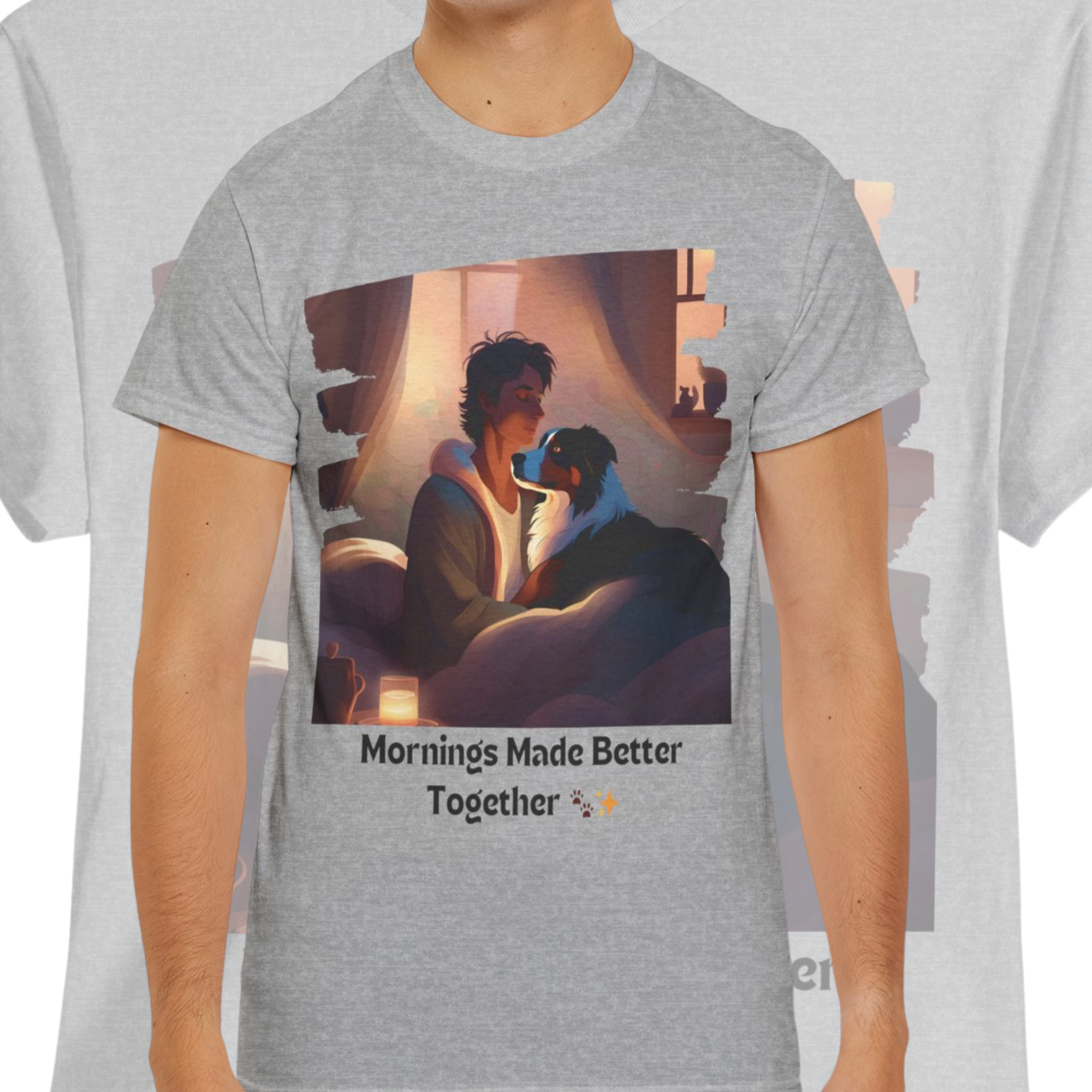 Men’s “Mornings Made Better with My Aussie” T‑Shirt – Morning Pup Dad Gift