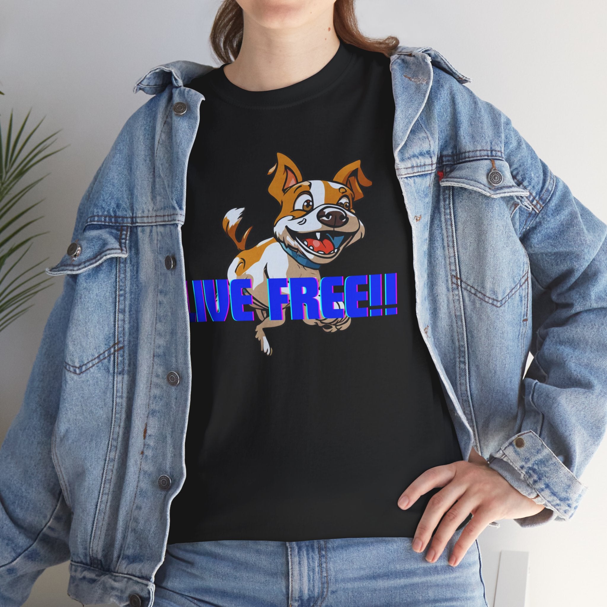Unisex “Live Free with Your Furry Best Friend” T-Shirt – Adventure Pet Lover Gift