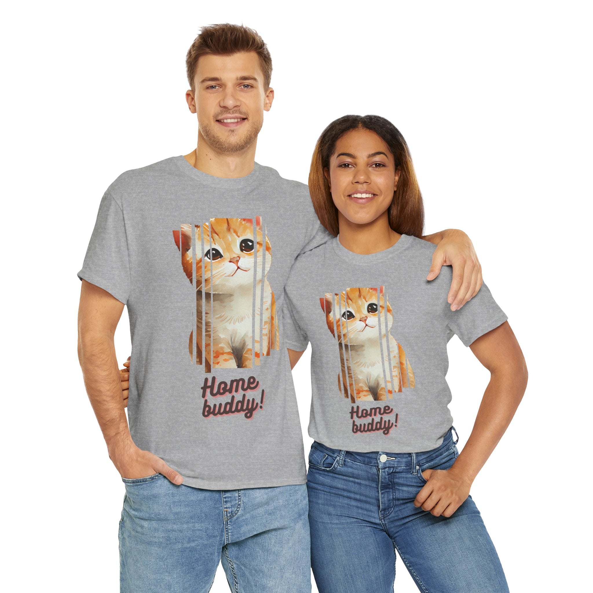 Unisex “Home Buddy” Pet T-Shirt – Stay-At-Home Snuggles, Animal Lover Gift