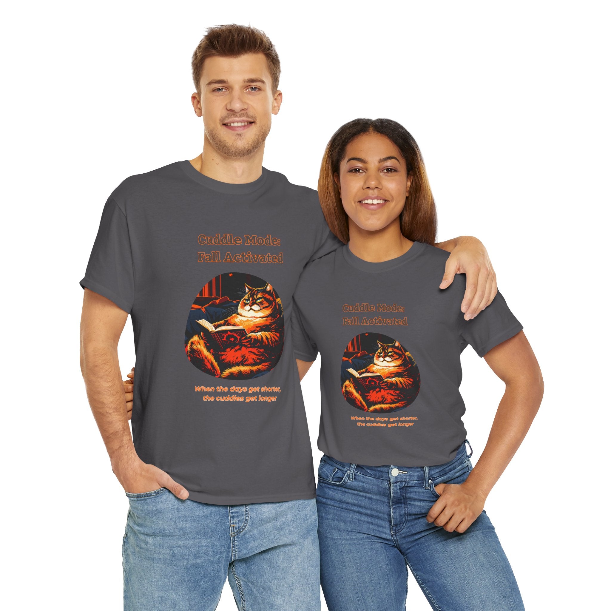 Unisex T-Shirt – Cuddle Mode: Fall Activated: British Shorthair Cat Shirt