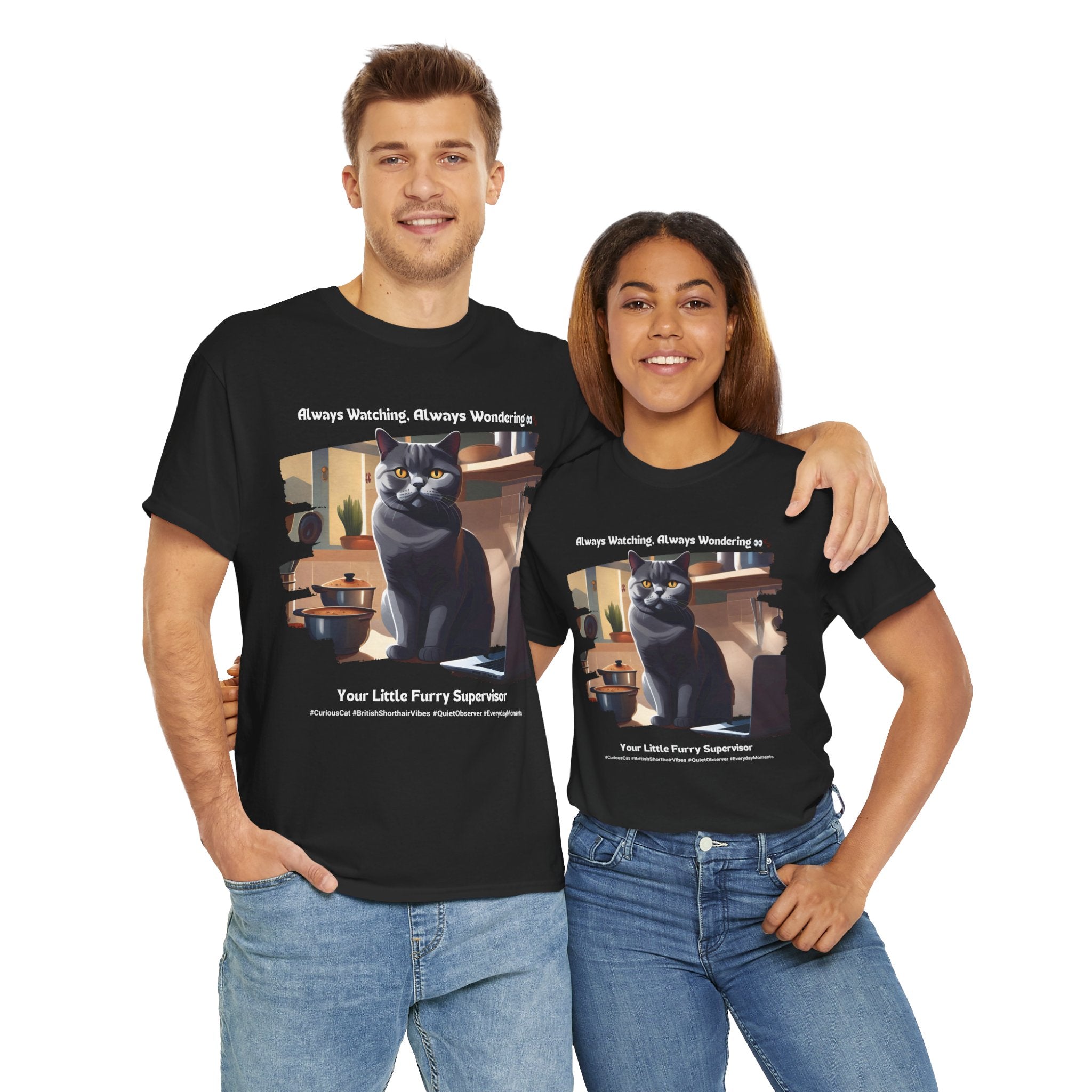 Unisex - Quiet Observer: British Shorthair T-Shirt