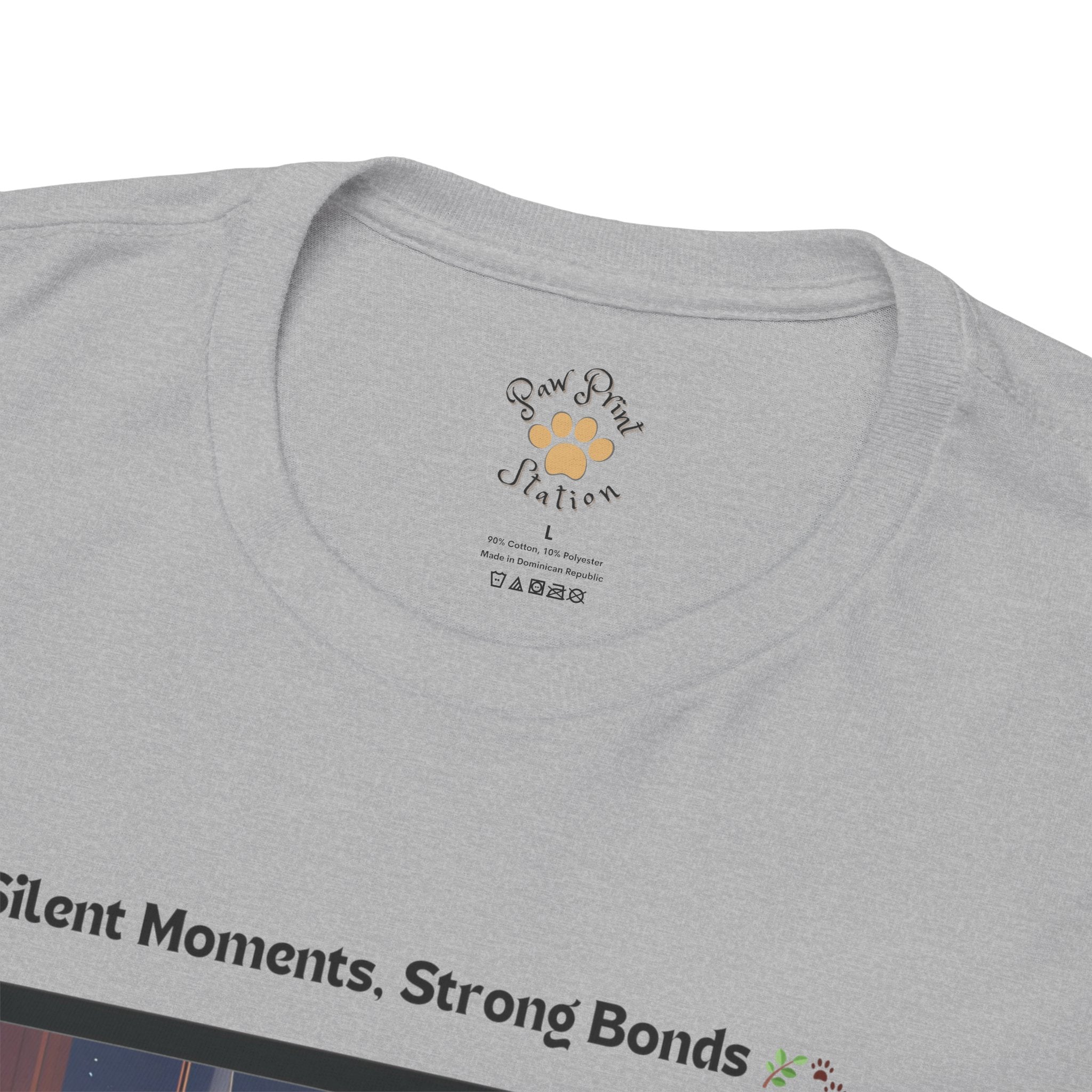 Men’s “Quiet Moments, Strong Bonds” British Shorthair T‑Shirt – Gentle Kitty Dad Gift