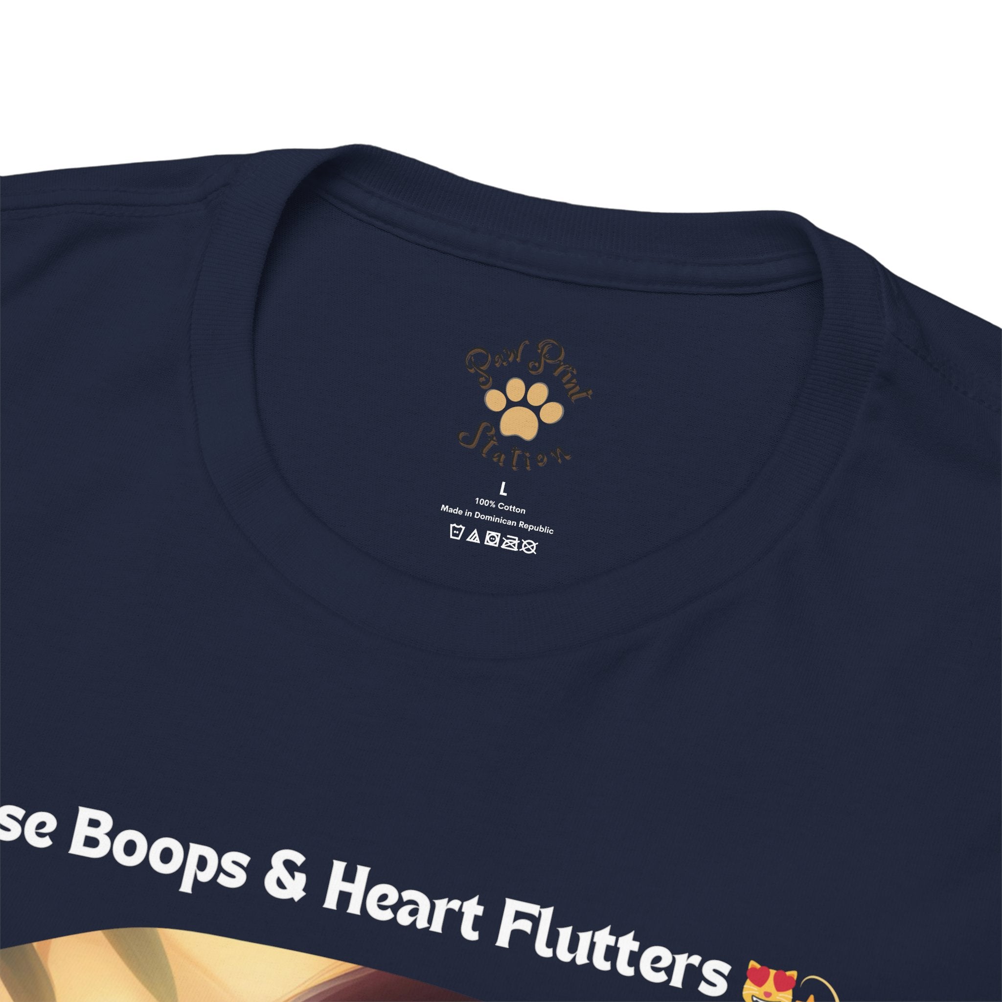 Women’s “Nose Boops & Heart Flutters” Exotic Shorthair T‑Shirt – Sweet Cat Mom Gift